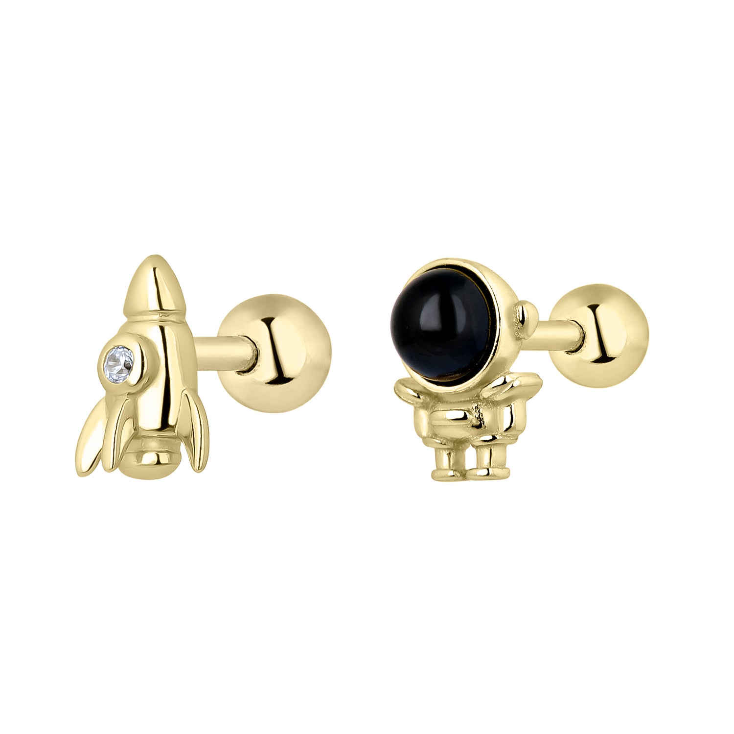 PENDIENTES ASIMÉTRICOS SPACE ODYSSEY