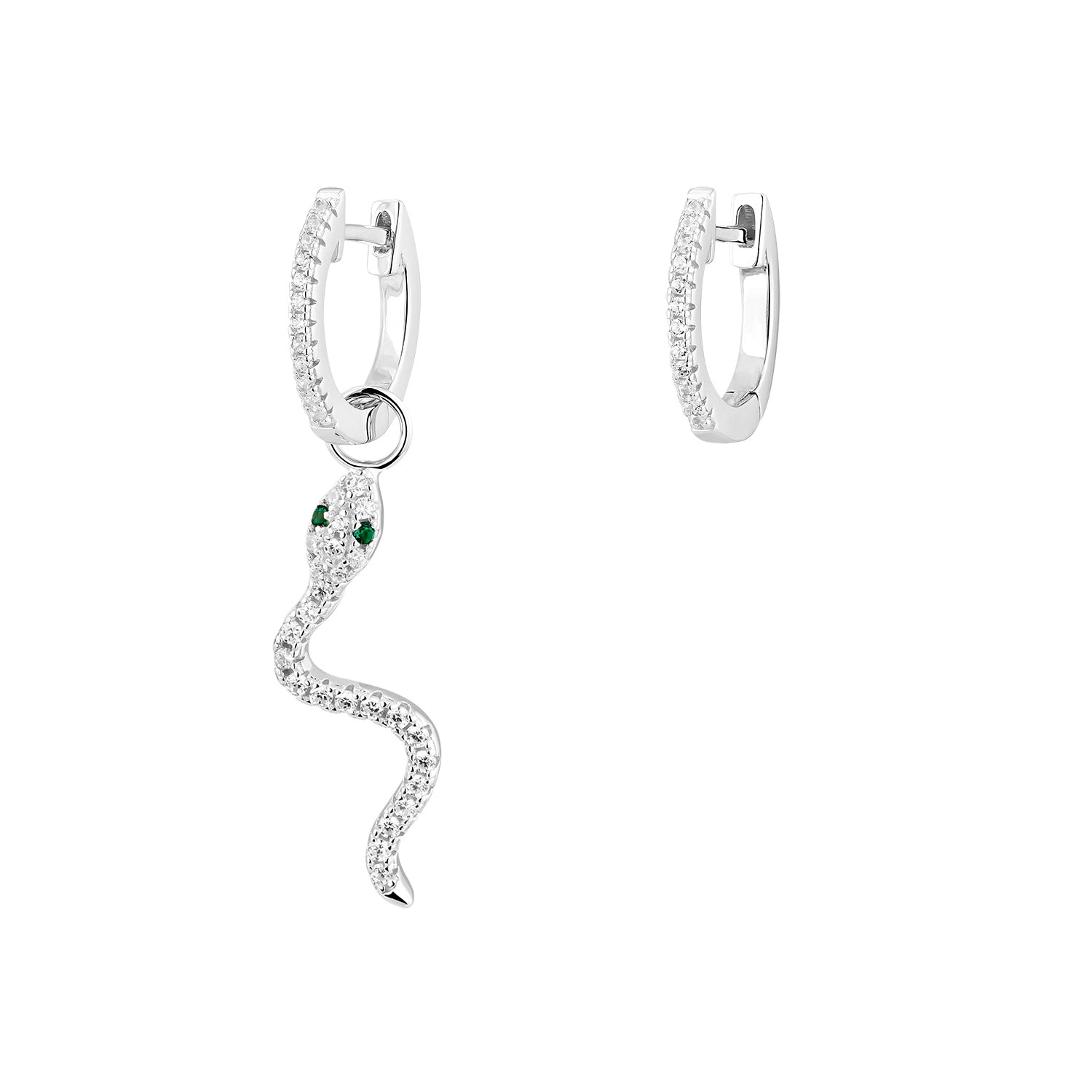 ASYMMETRISCHE PITON-OHRRINGE AUS SILBER