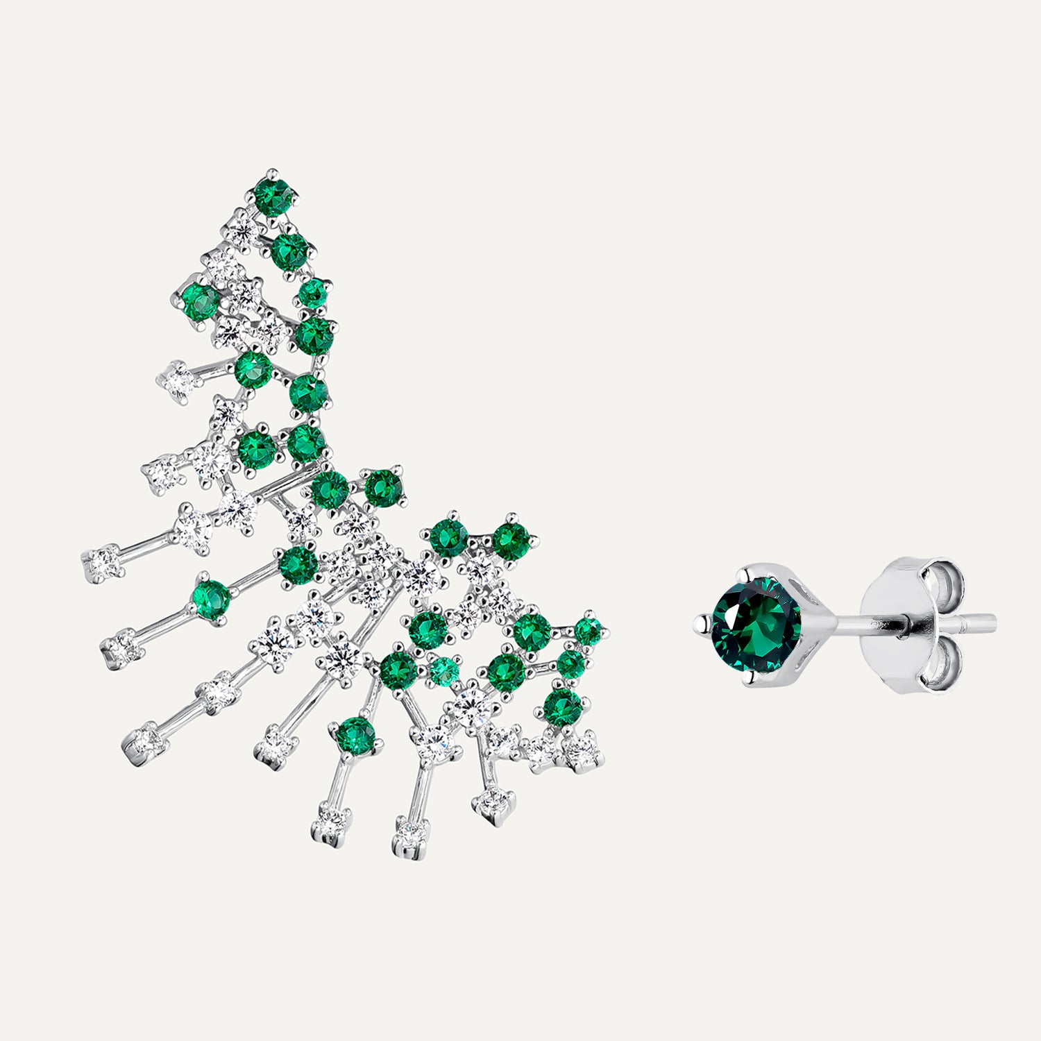 ASYMMETRIC BINDI EARRINGS
