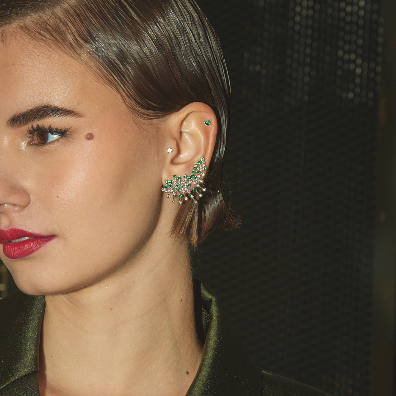 ASYMMETRIC BINDI EARRINGS