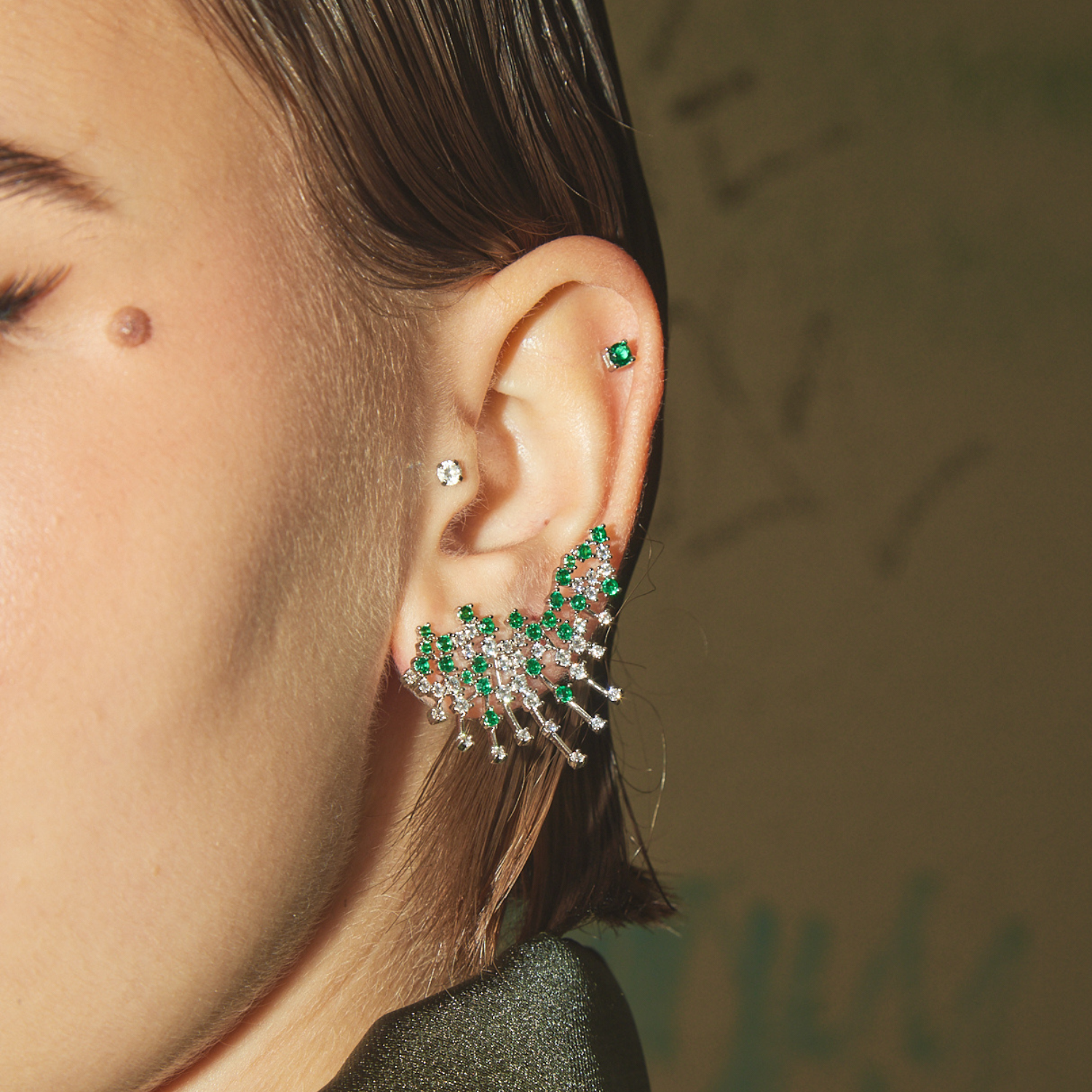 ASYMMETRIC BINDI EARRINGS
