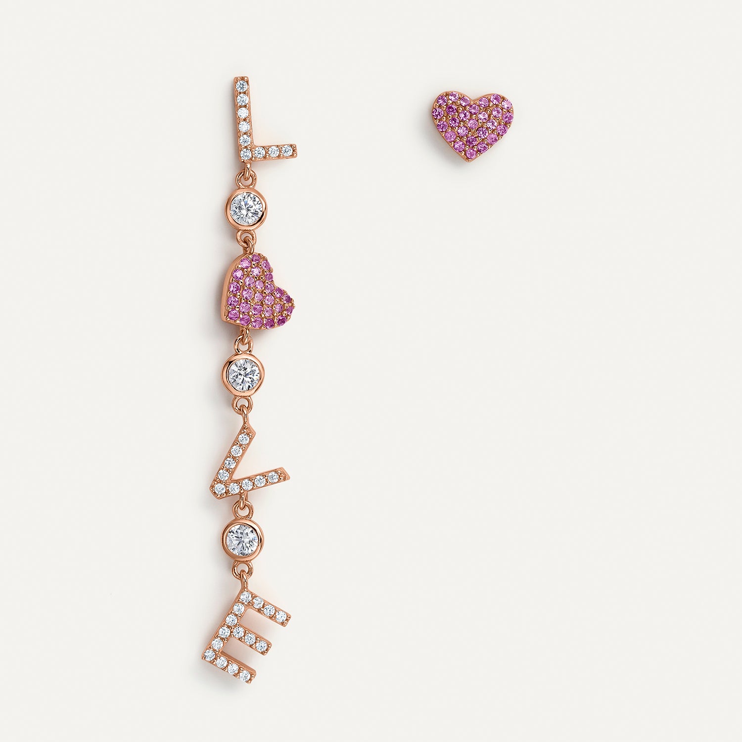 ASYMMETRICAL LOVE PARADE EARRINGS