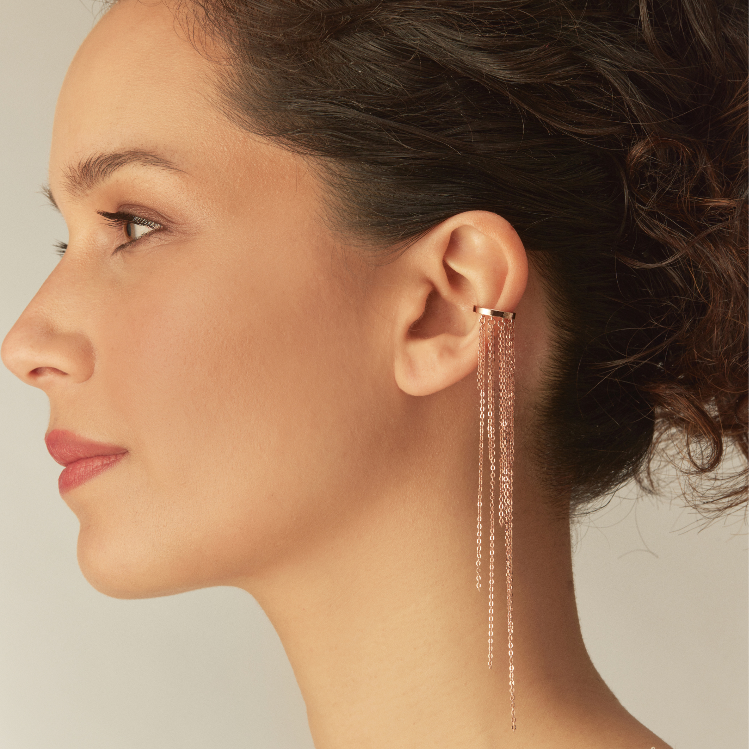 BOUCLES D'OREILLES CASCADE ORO ROSA