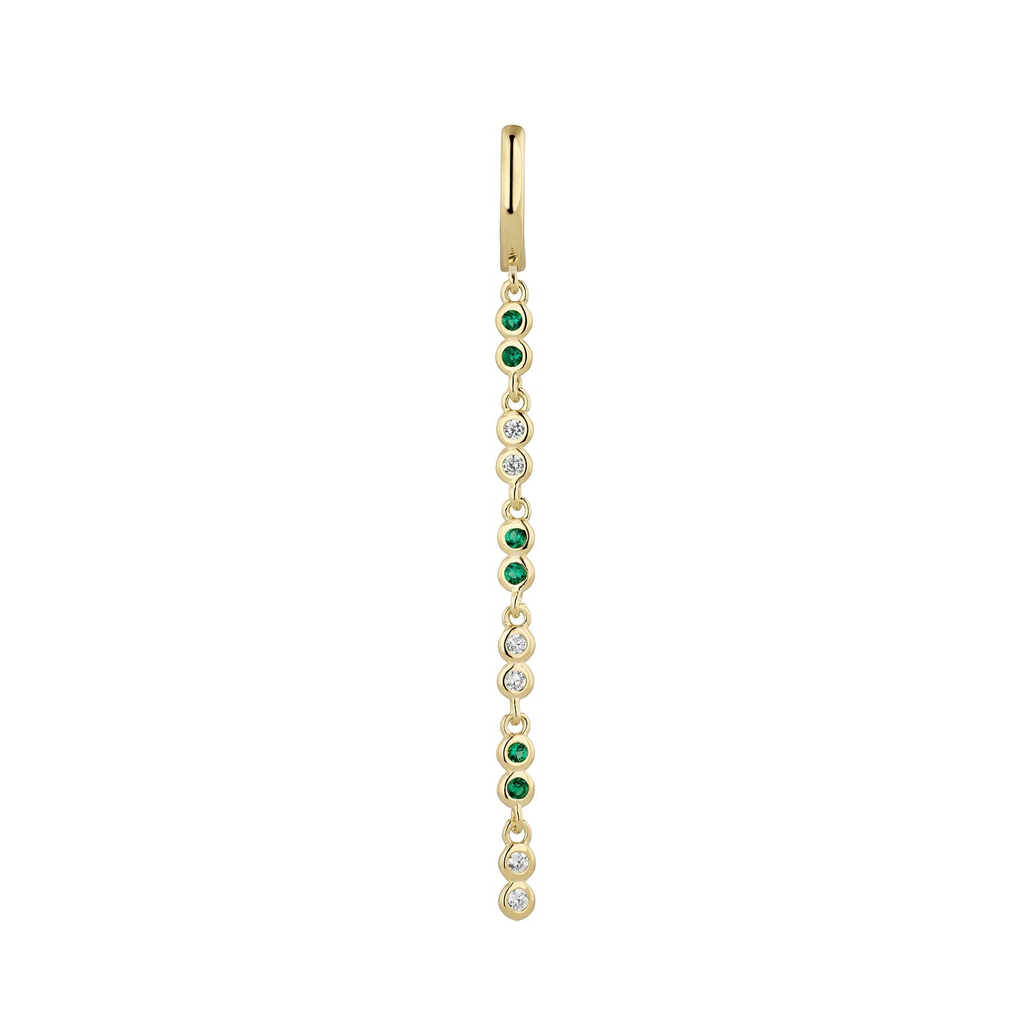 SEÑORITA GREEN YELLOW GOLD SINGLE EARRING