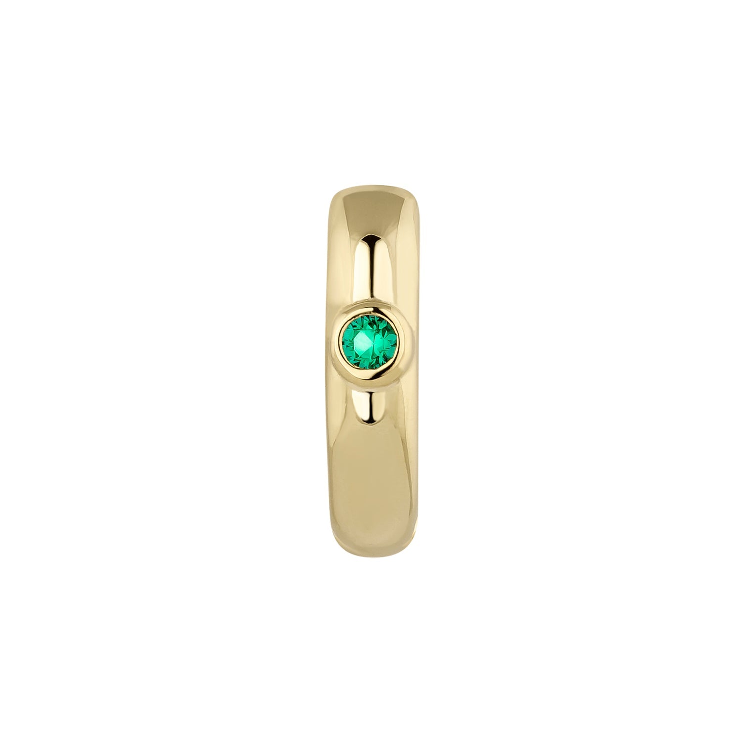 SERENA GREEN YELLOW GOLD SINGLE EARRING
