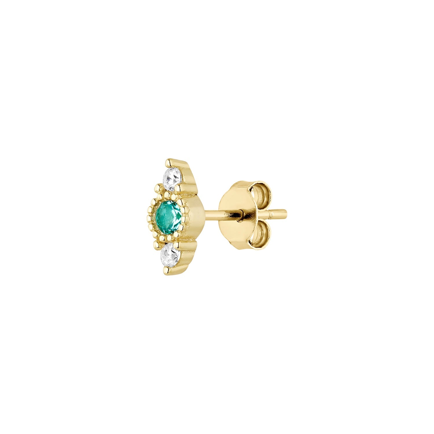BOUCLE D'OREILLE INDIVIDUELLE OR JAUNE SARA
