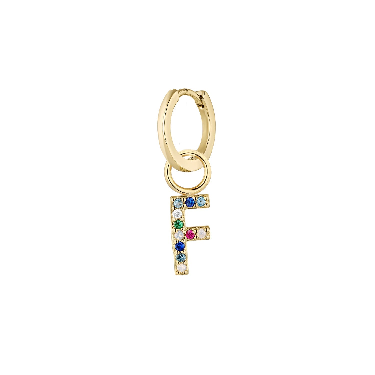 ALPHABET GOLD SINGLE EARRING