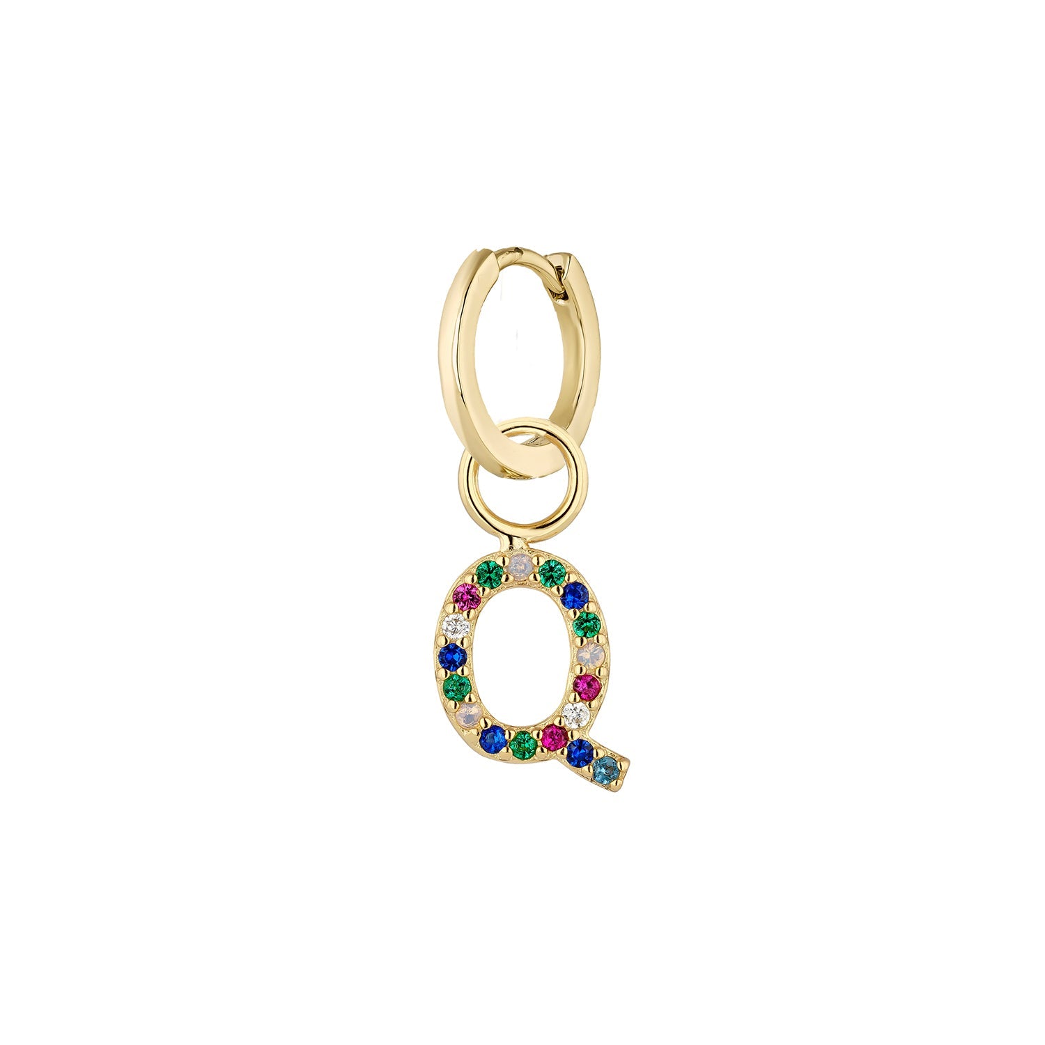 ALPHABET GOLD SINGLE EARRING