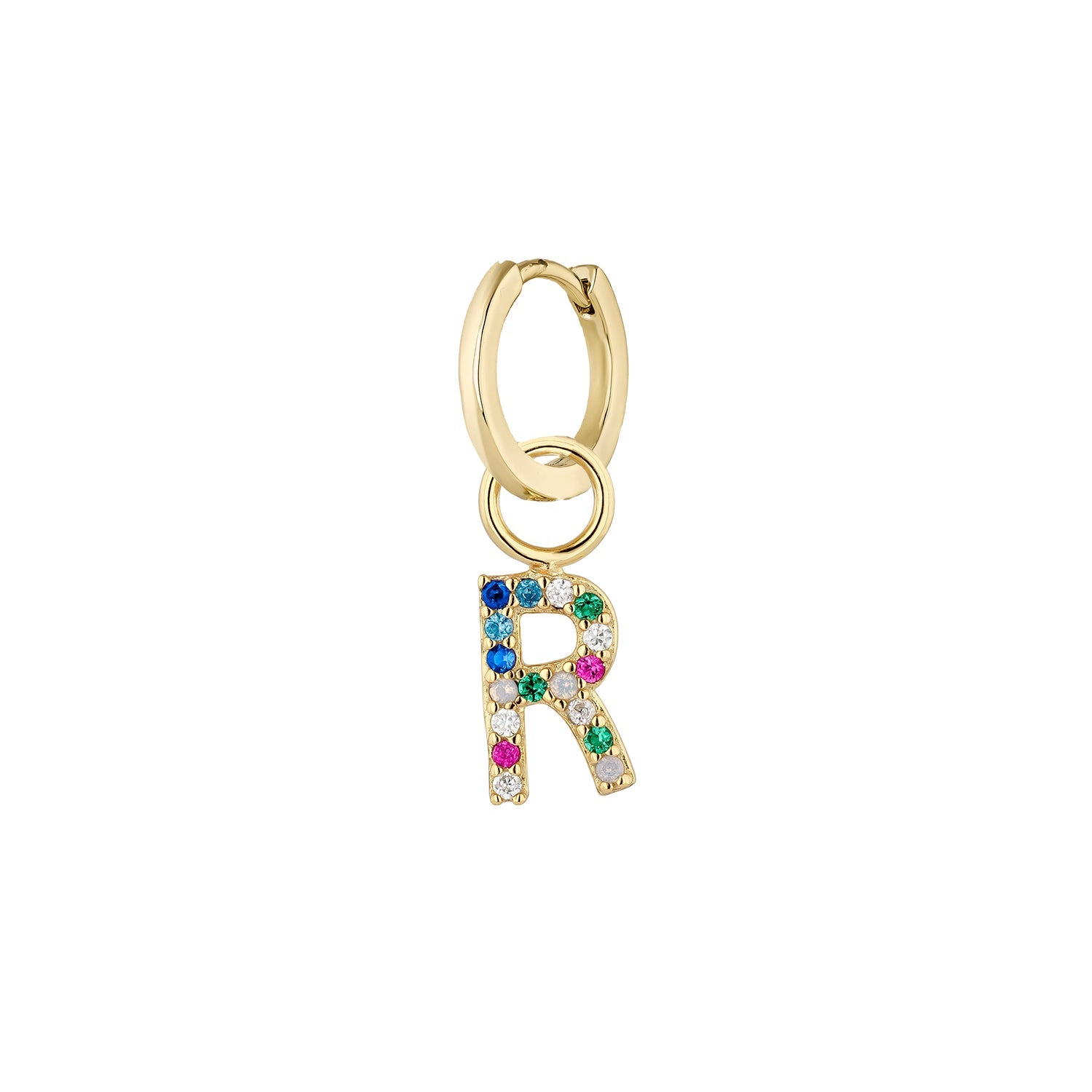 ALPHABET GOLD SINGLE EARRING