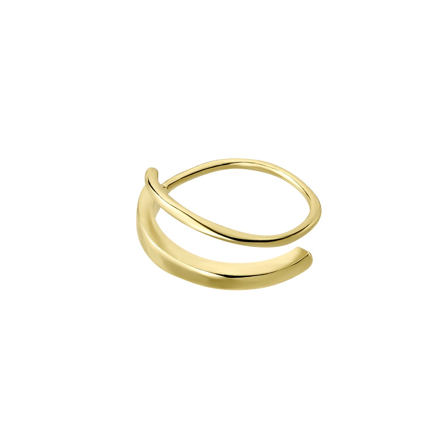 PENDIENTE PIERCING ARO DOUBLE TWIST