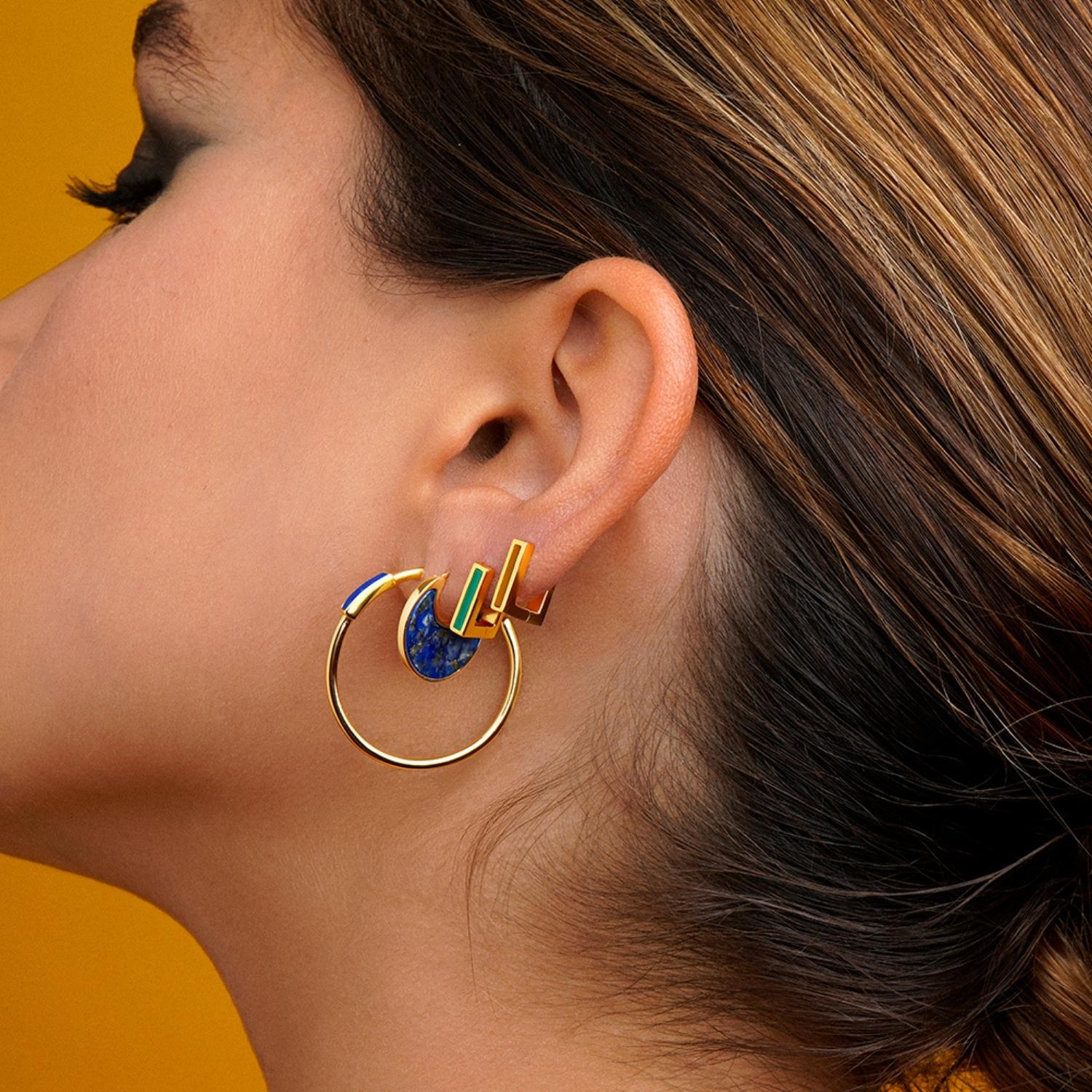 PENDIENTE PIERCING ARO ORO AMARILLO CEILAN