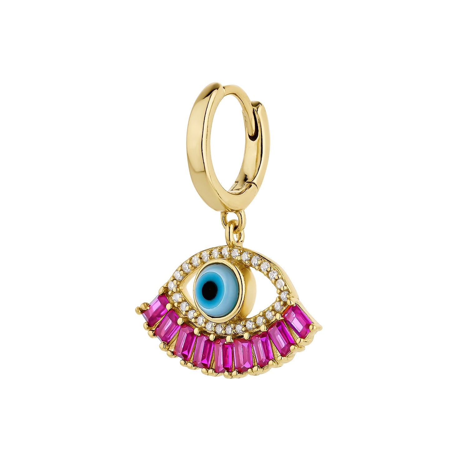 GREEK EVIL EYE EINZELNER OHRRING