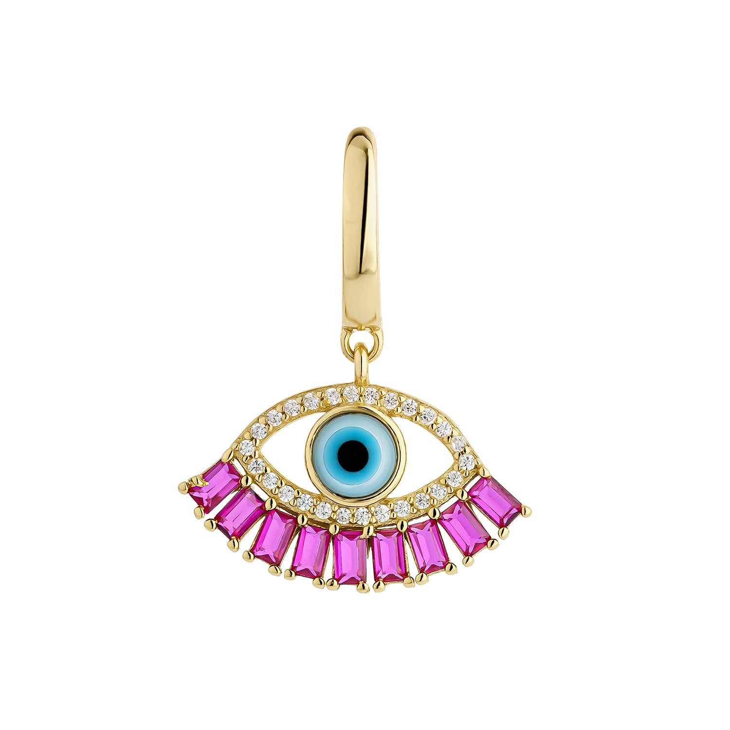 GREEK EVIL EYE EINZELNER OHRRING