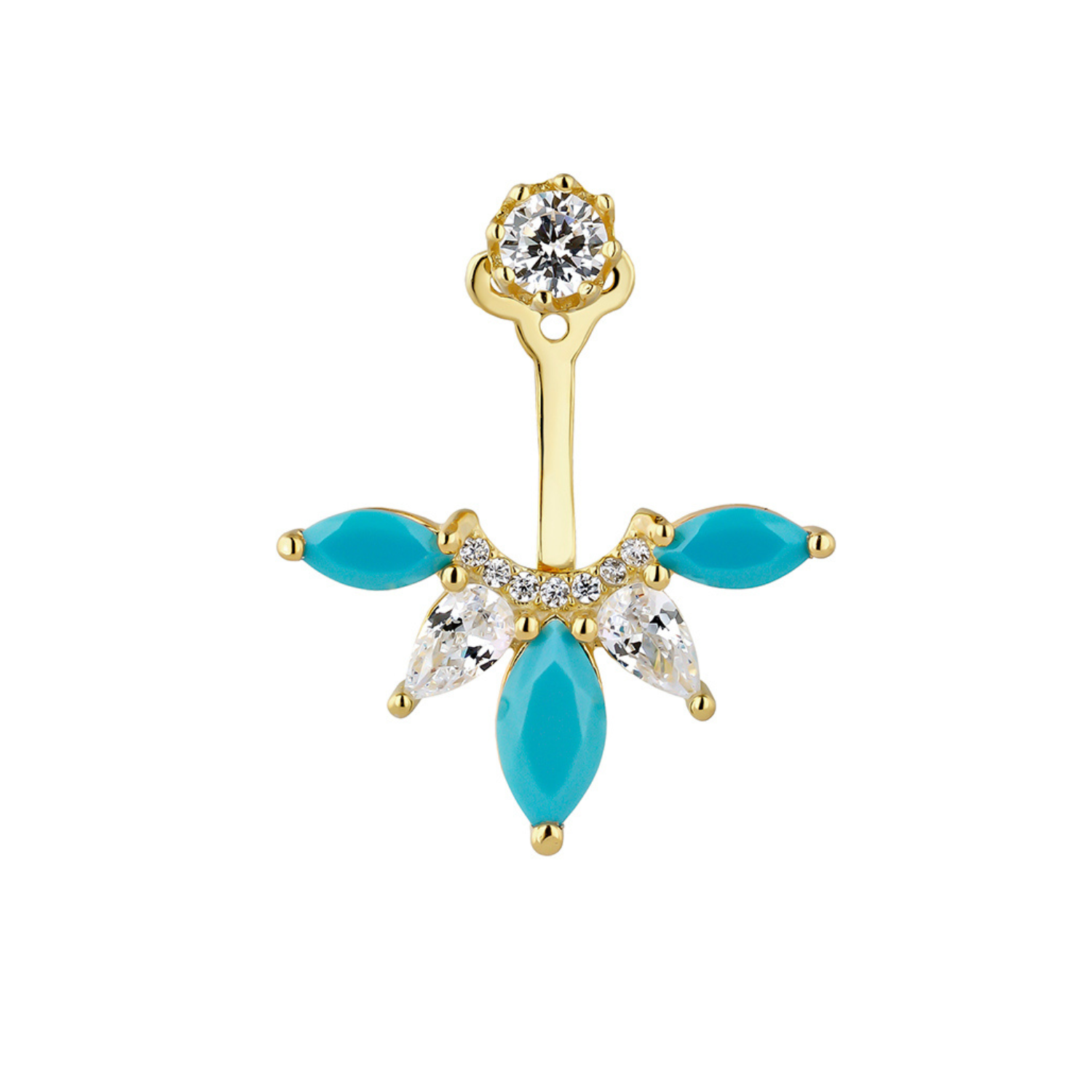 PENDIENTE EAR JACKET LONDON BLUES