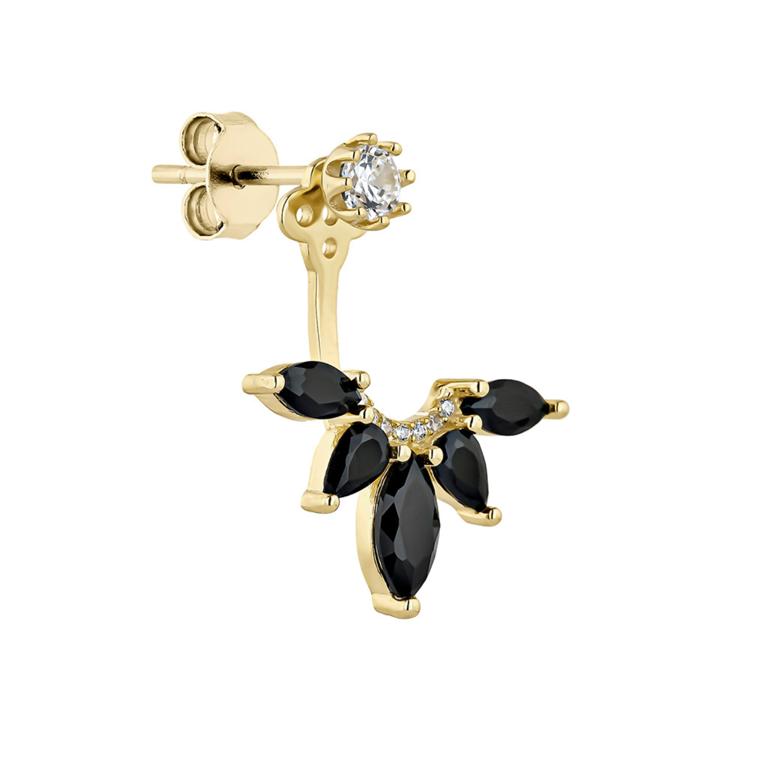 PENDIENTE EAR JACKET LONDON BLACKS