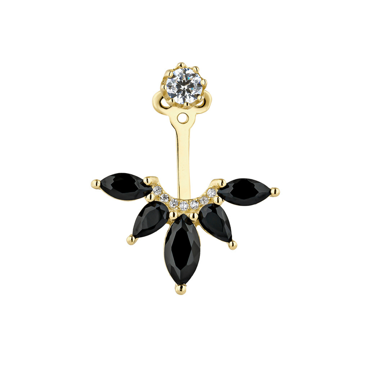 PENDIENTE EAR JACKET LONDON BLACKS