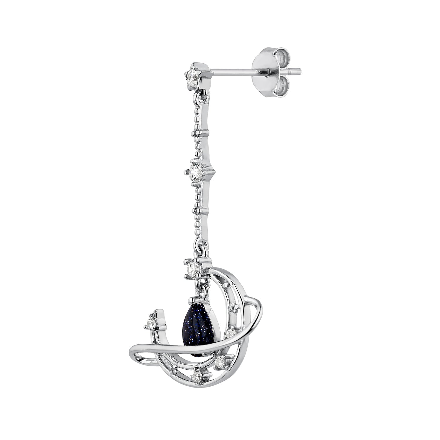 PENDIENTE PIERCING DE PLATA CANDY ORBIT