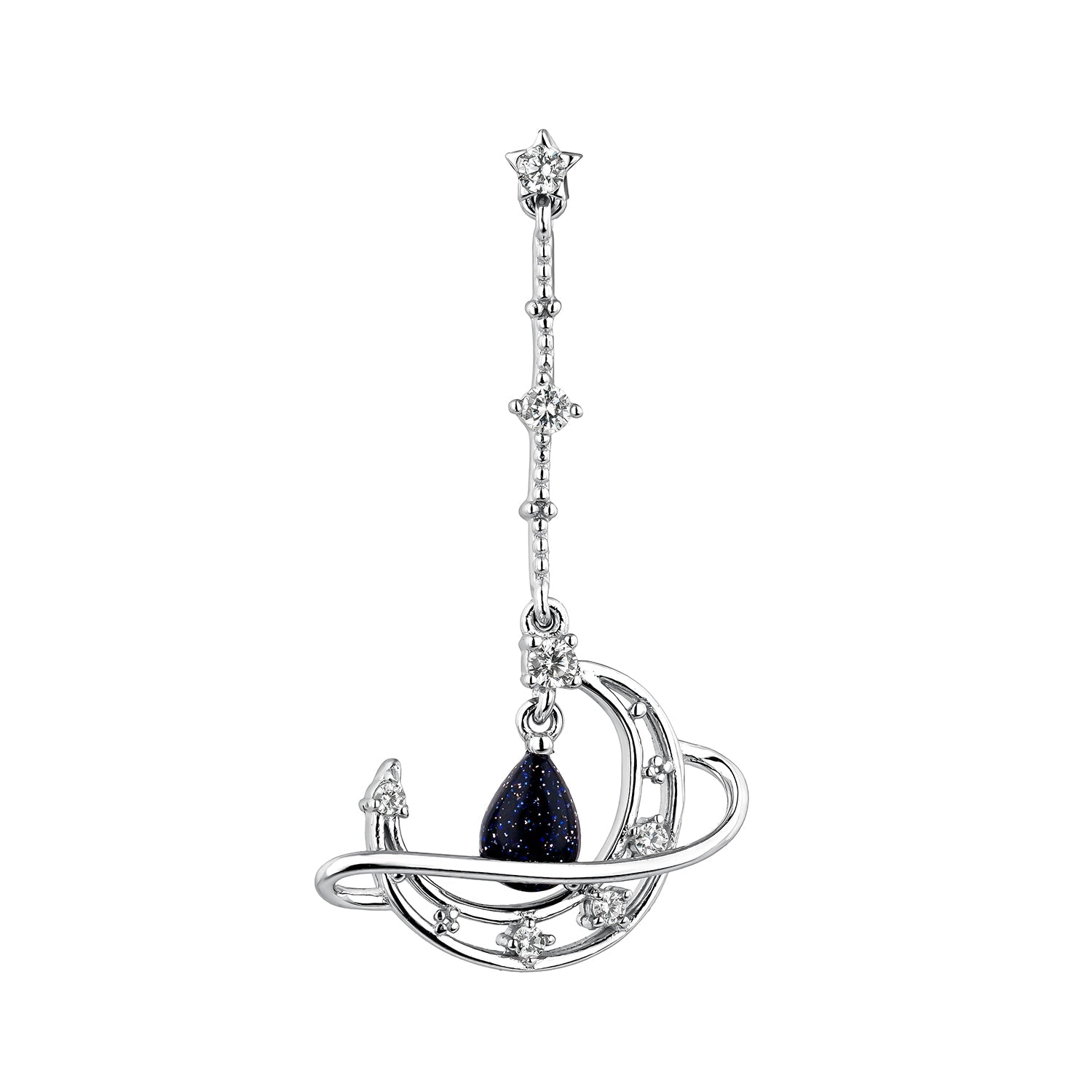 PENDIENTE PIERCING DE PLATA CANDY ORBIT