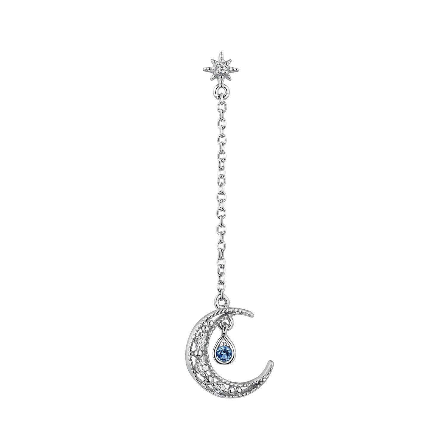 PENDIENTE PIERCING DE PLATA CANDY COTTON-MOON