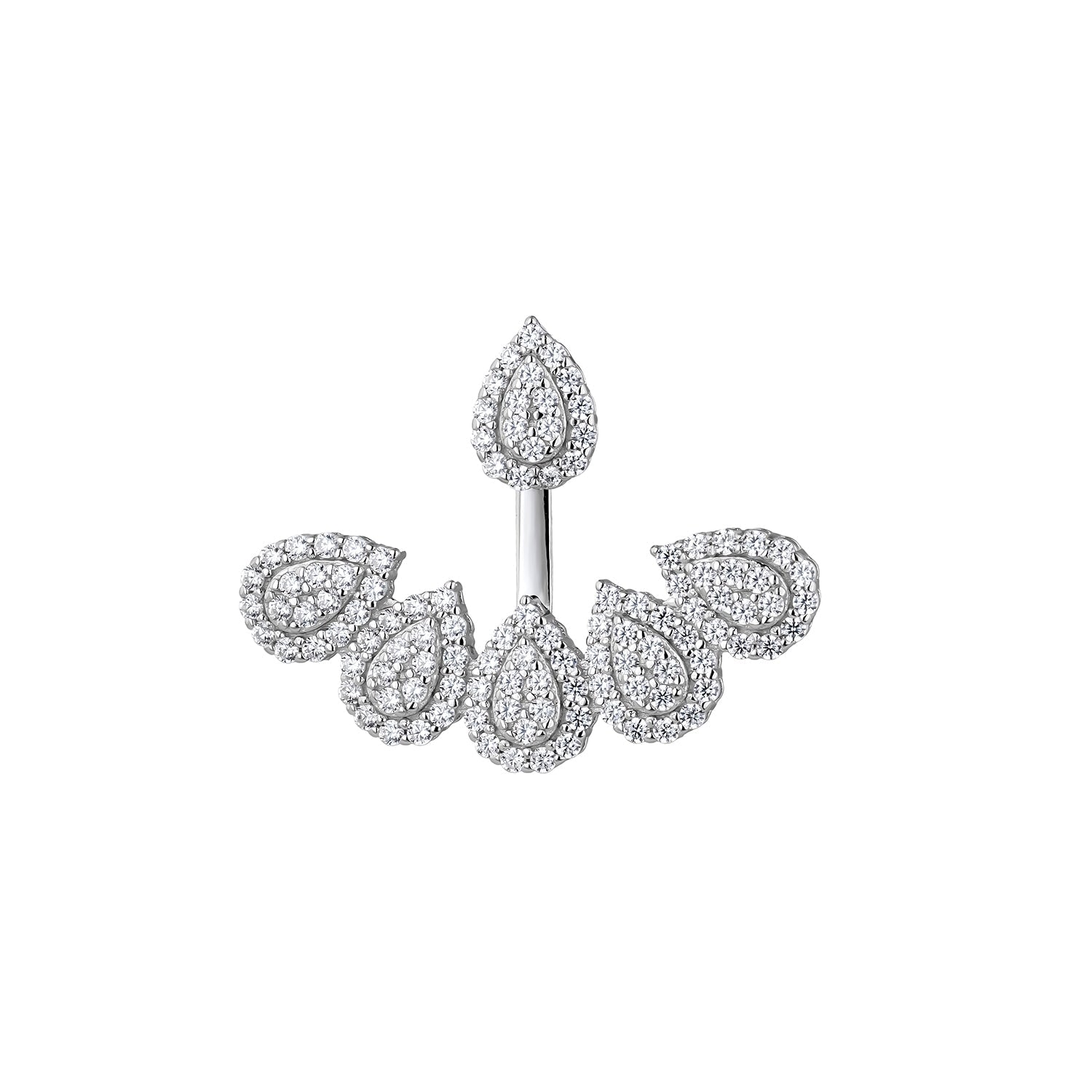 SILBER ZOA OHRJACKEN-OHRRING