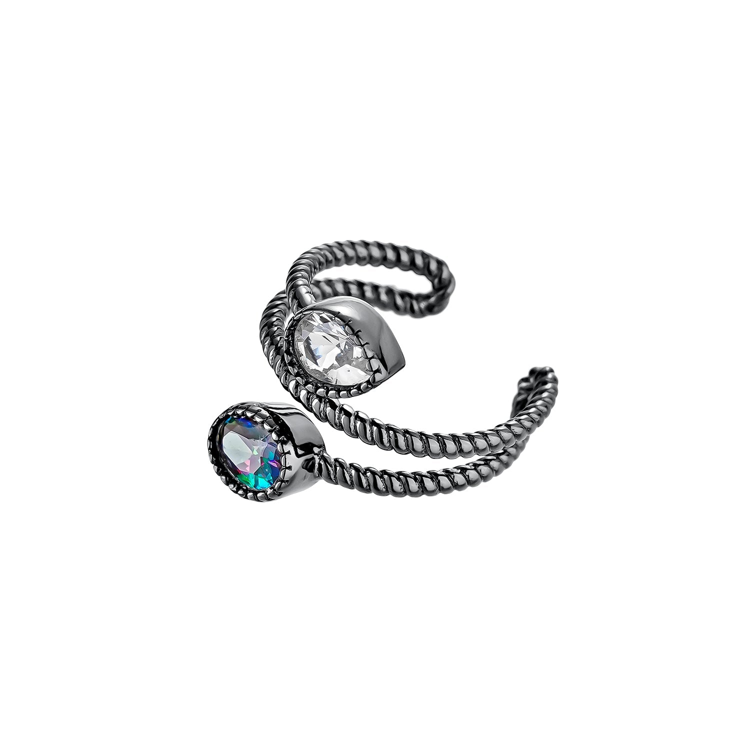 RUTHENIUM CATHARSIS POLIFORM EAR CUFF