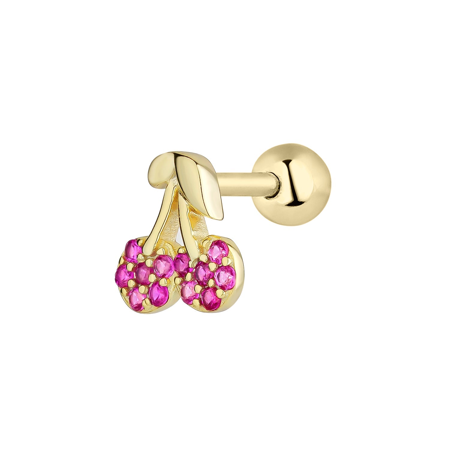 CHERRY PIERCING EARRING