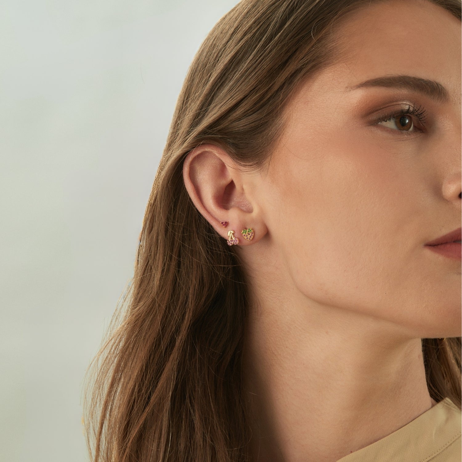 CHERRY PIERCING EARRING