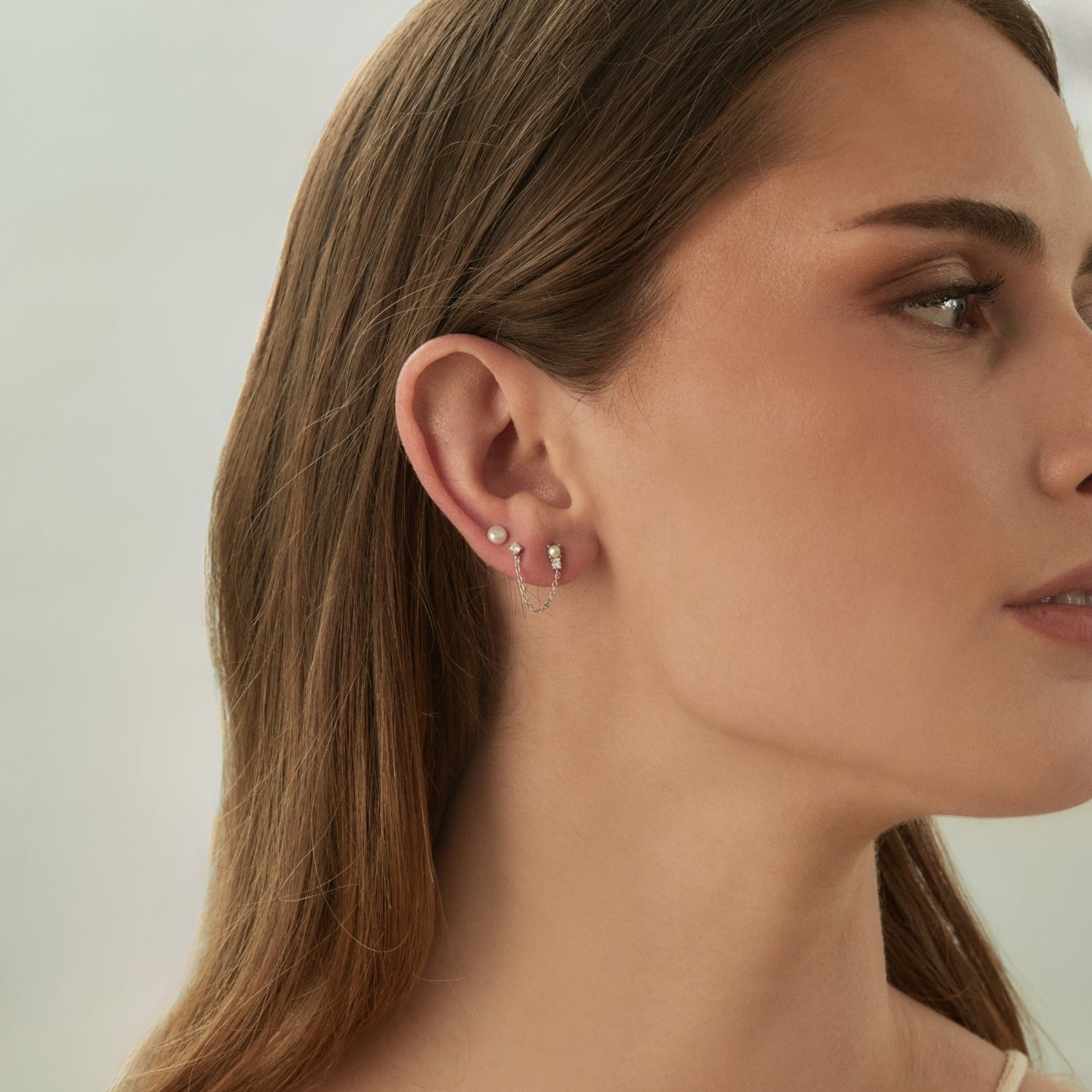 MARTINICA PEARL SILVER SINGLE EARRING