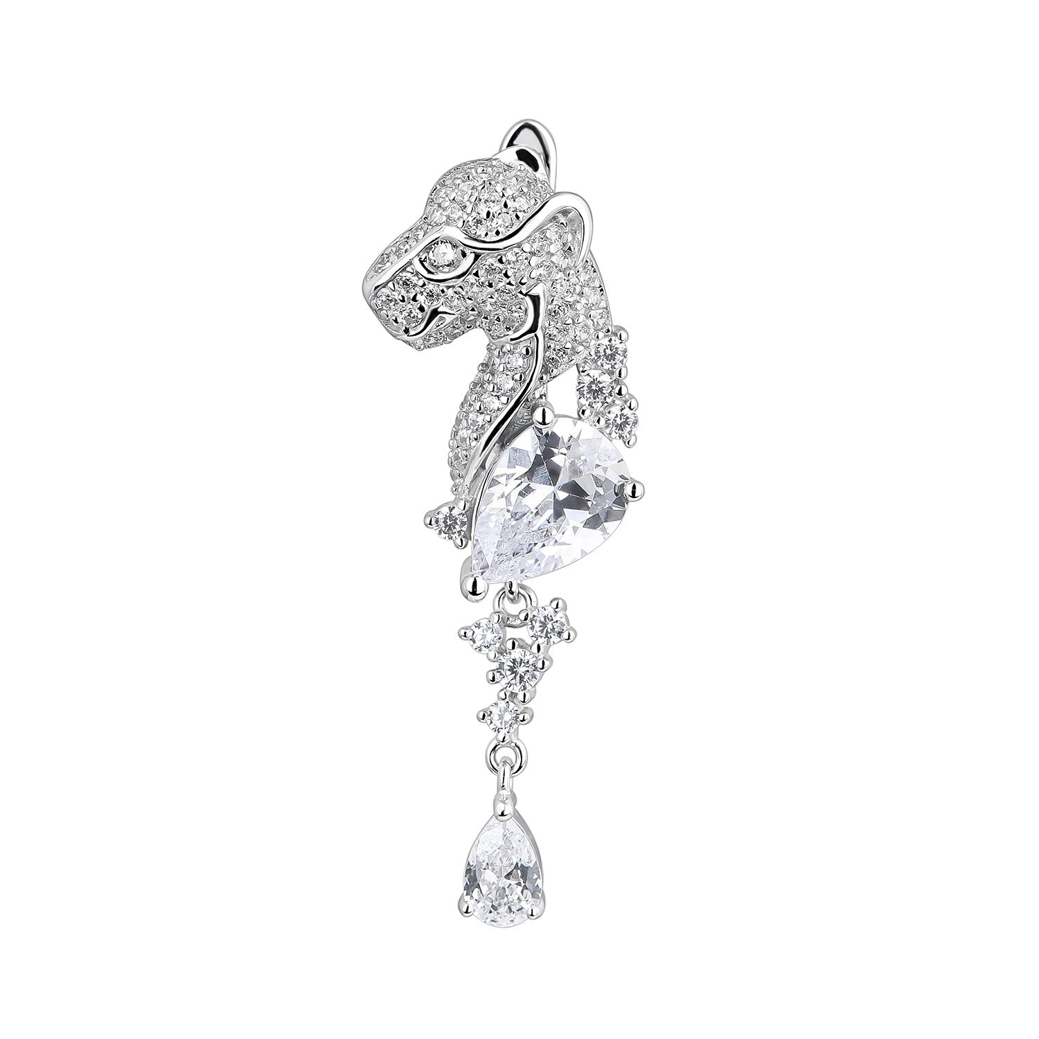WILD SILVER PIERCING EARRING