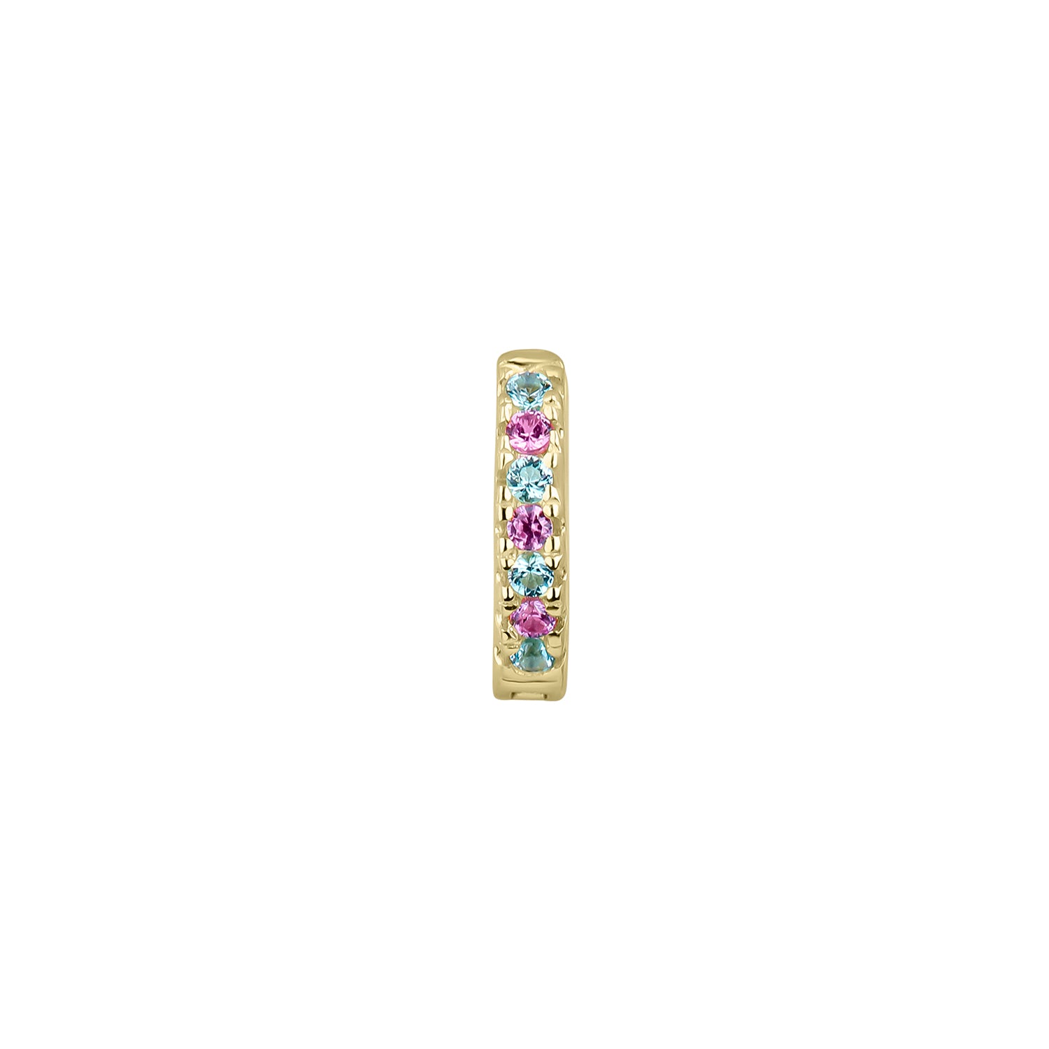 PARAIBA SOPHIE CREOLEN-PIERCING-OHRRING AUS GELBGOLD