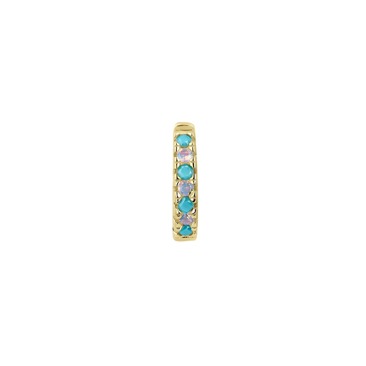 SOPHIE AMAZONIT GOLD CREOLEN-PIERCING-OHRRING