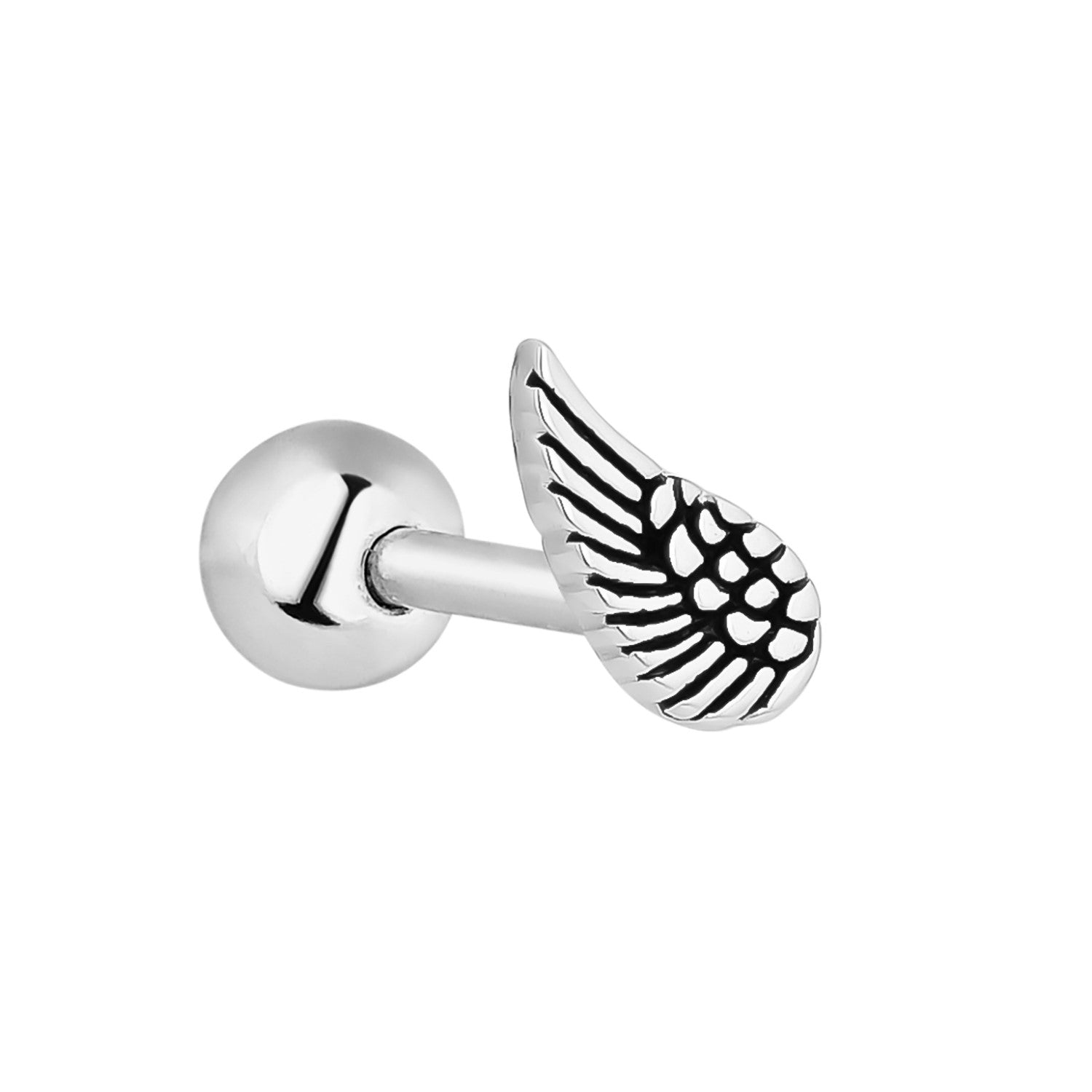 PIERCING-OHRRING AUS SILBER WIND
