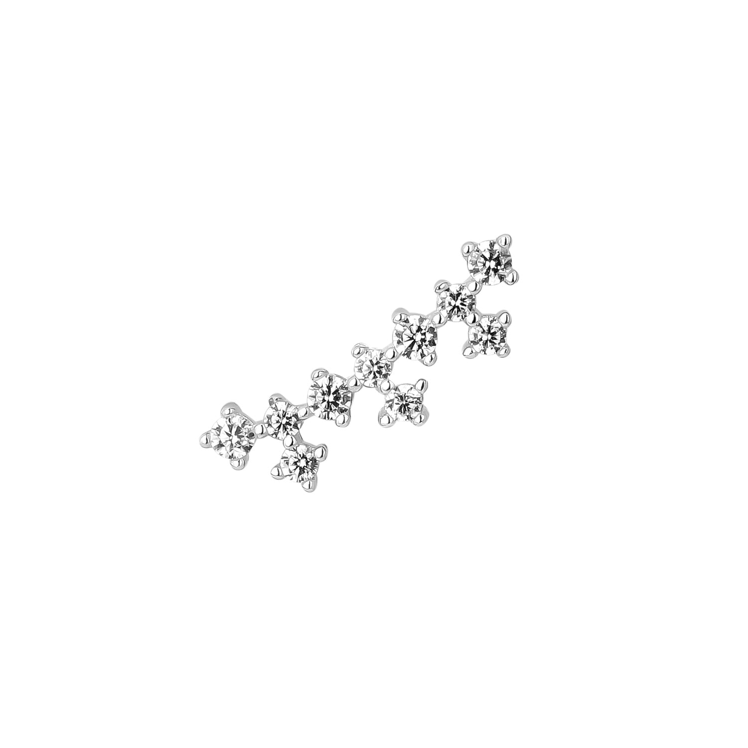 BRILLIANCE SILVER CLIMBING EARRING