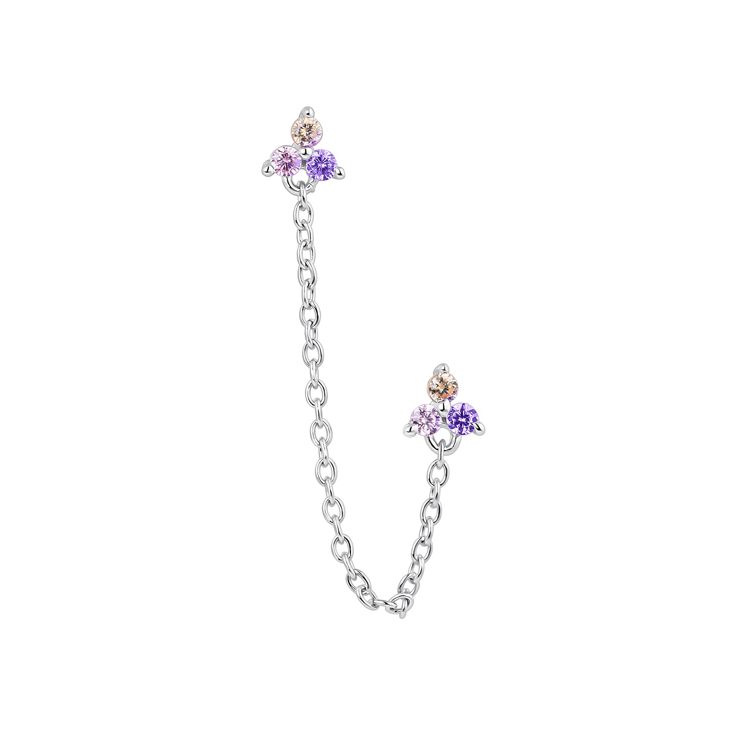 ALAIA SILBER MULTIPLE PIERCING OHRRING