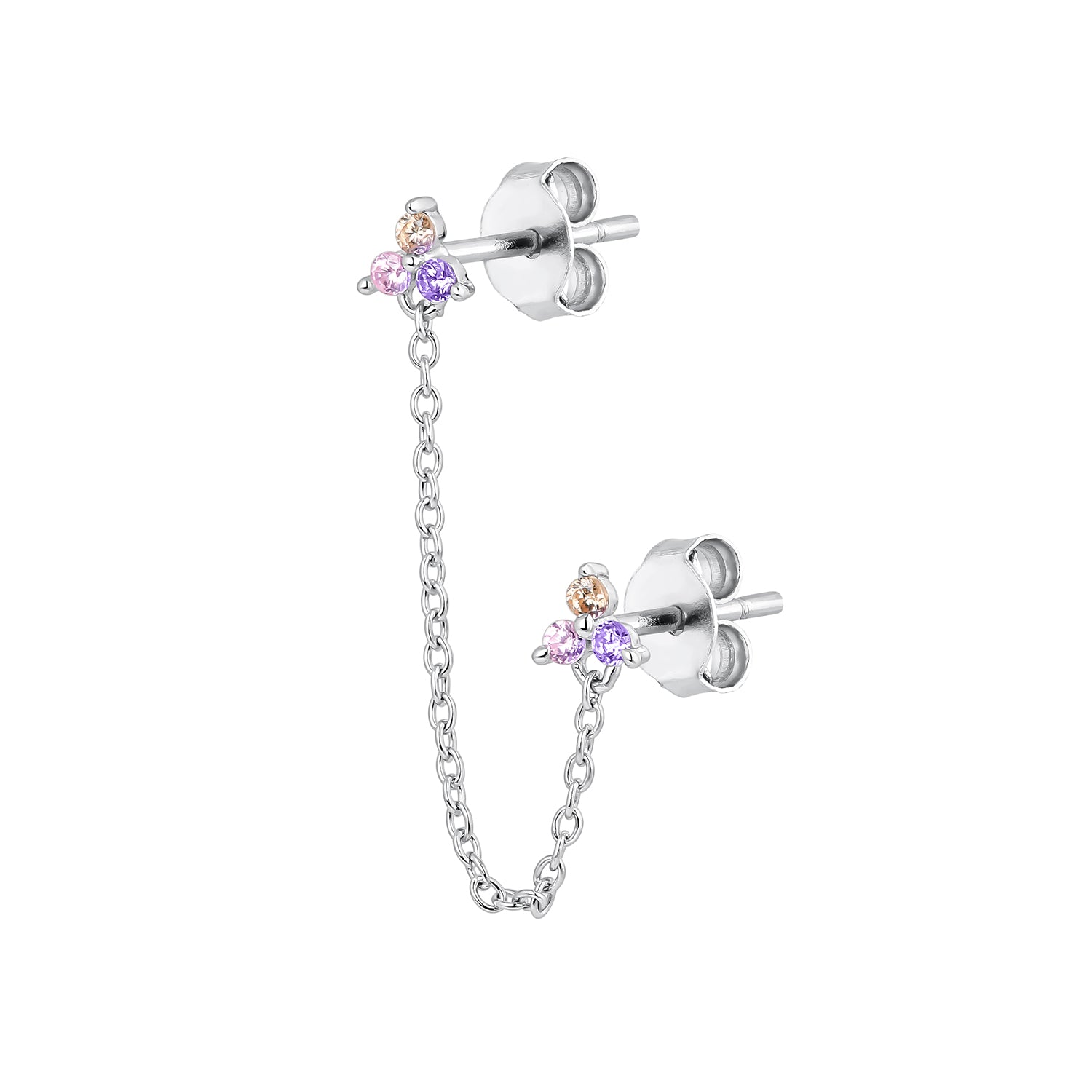 ALAIA SILBER MULTIPLE PIERCING OHRRING