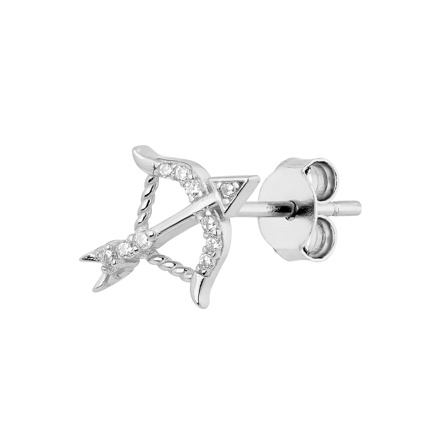 CUPID SILVER PIERCING EARRING