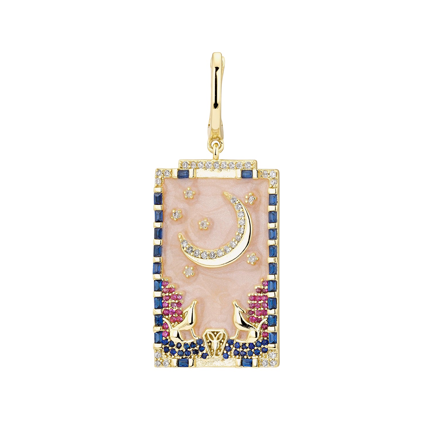 BOUCLE D'OREILLE PIERCING CARTES DE TAROT LA-MOON