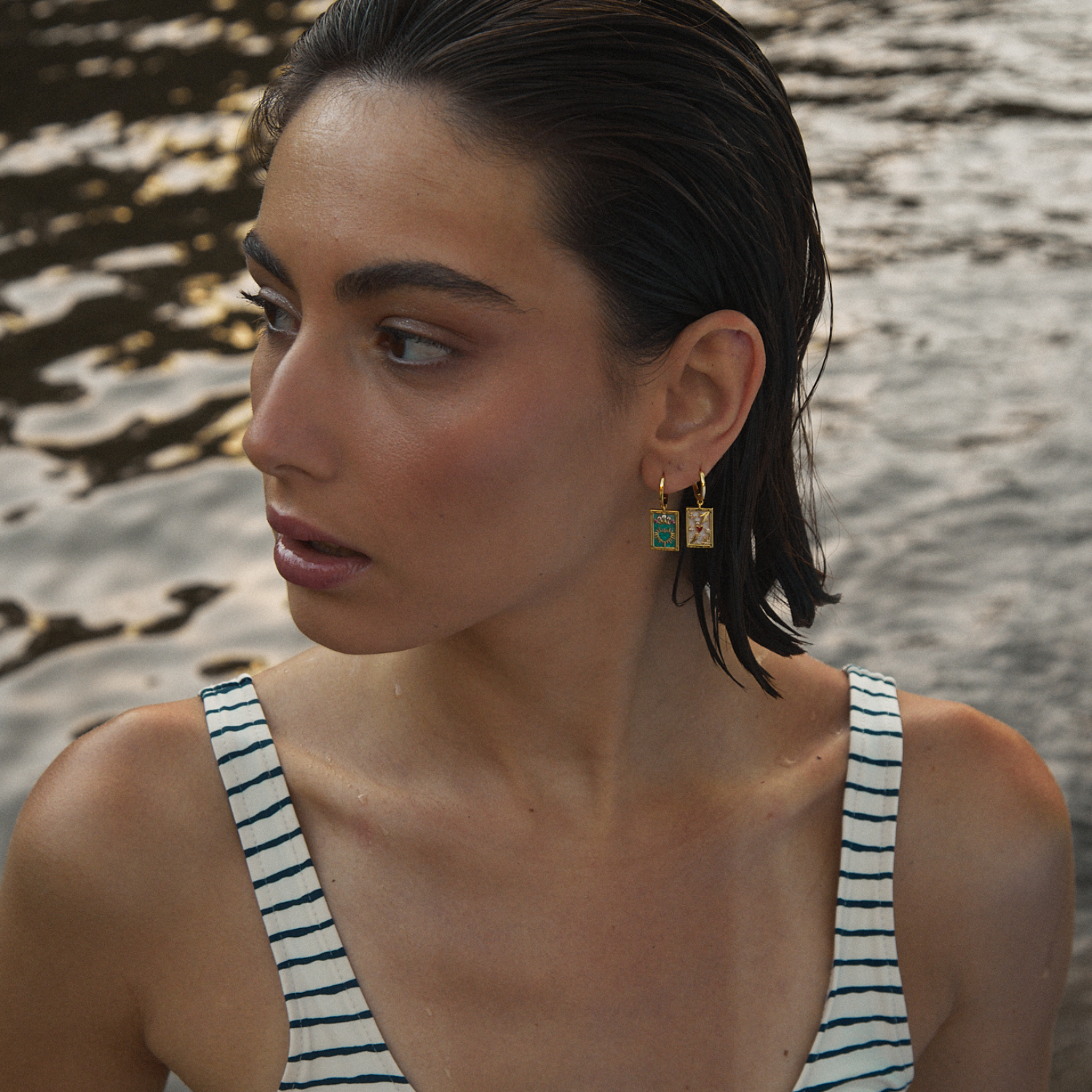 KAISERIN TAROTKARTEN HOOP PIERCING OHRRING
