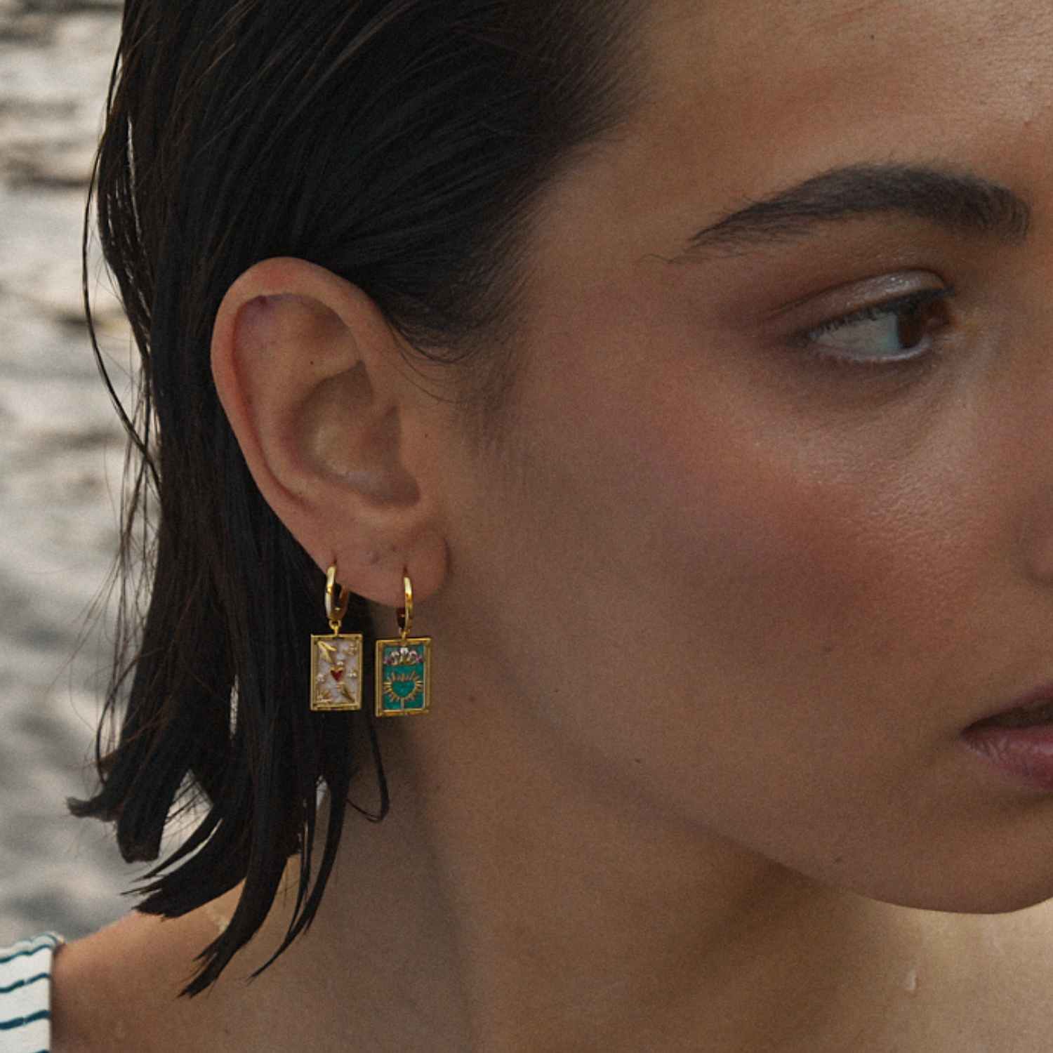 KAISERIN TAROTKARTEN HOOP PIERCING OHRRING