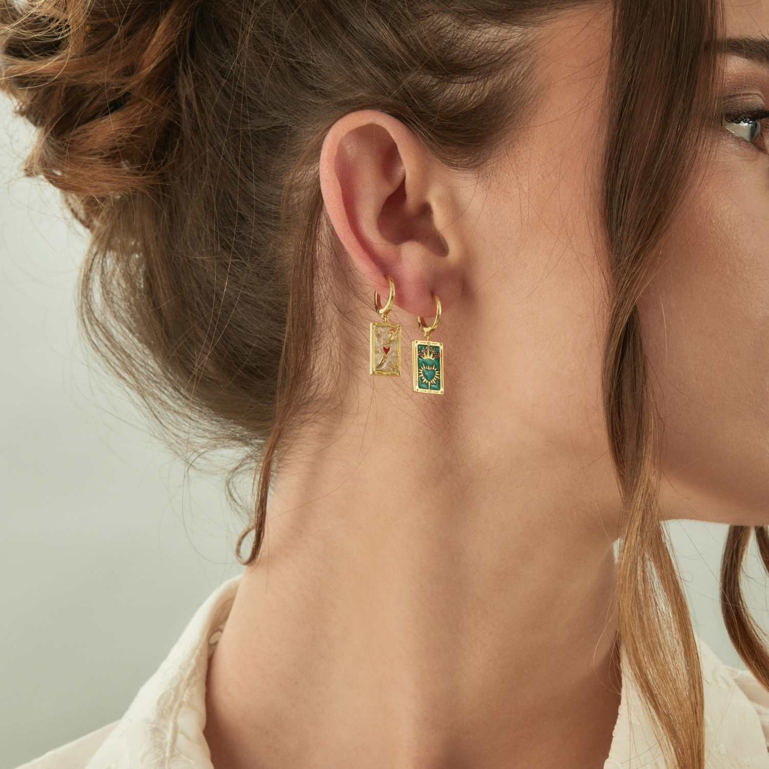 KAISERIN TAROTKARTEN HOOP PIERCING OHRRING