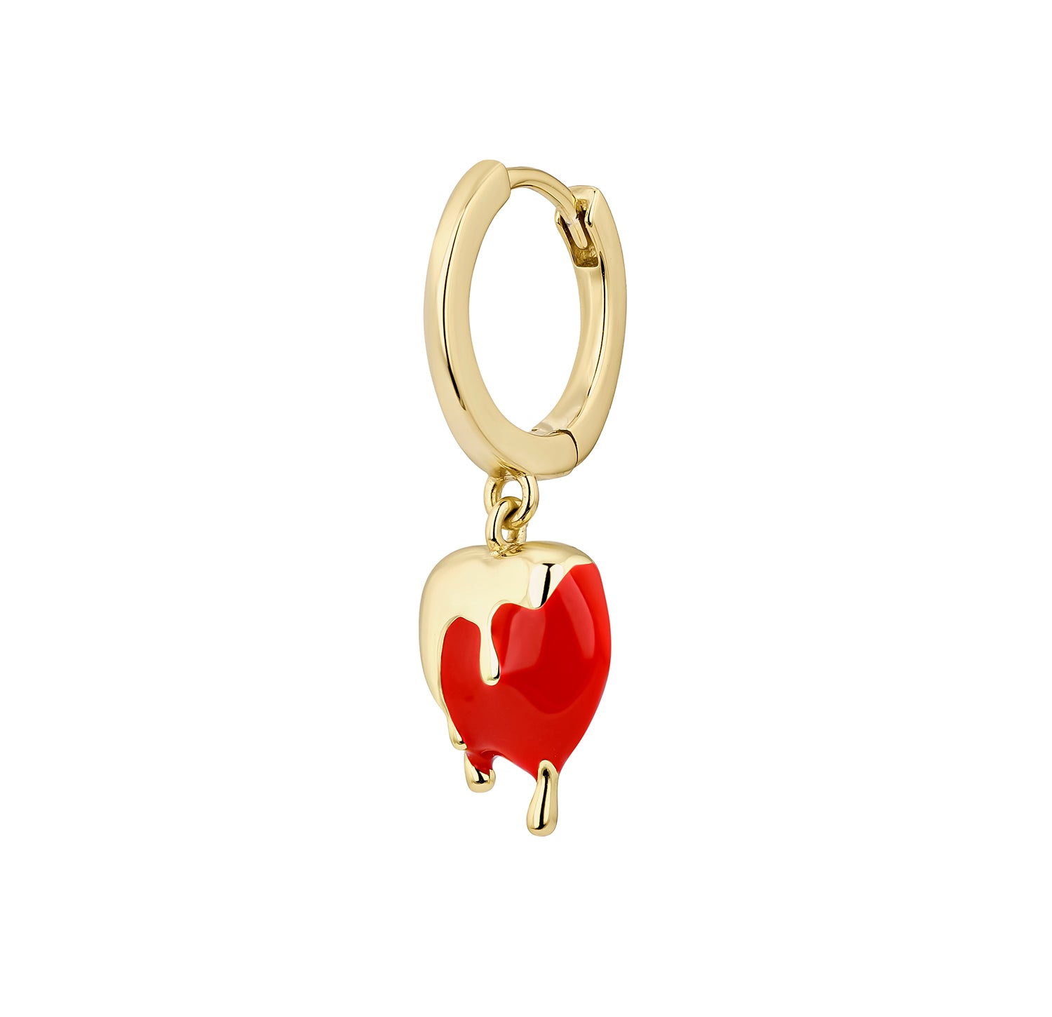HEART-MELT HOOP PIERCING EARRING