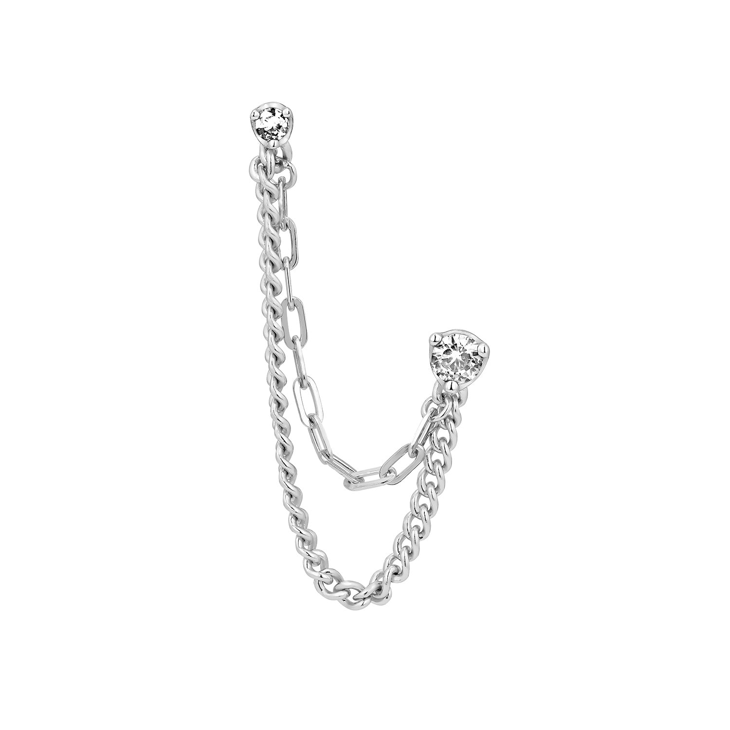 KAIA SILBER MULTIPLE PIERCING OHRRING