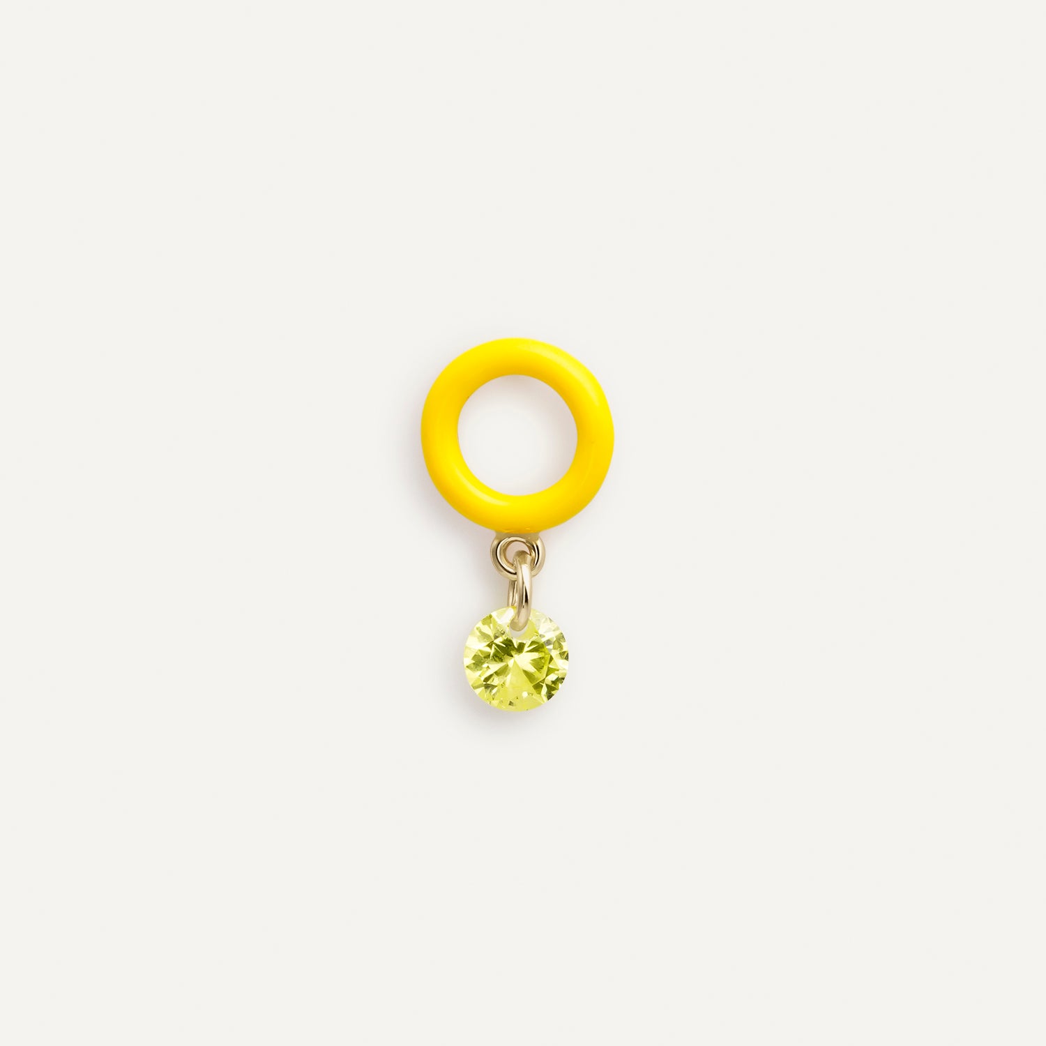 PENDENTIF PIERCING JAUNE FLUOR