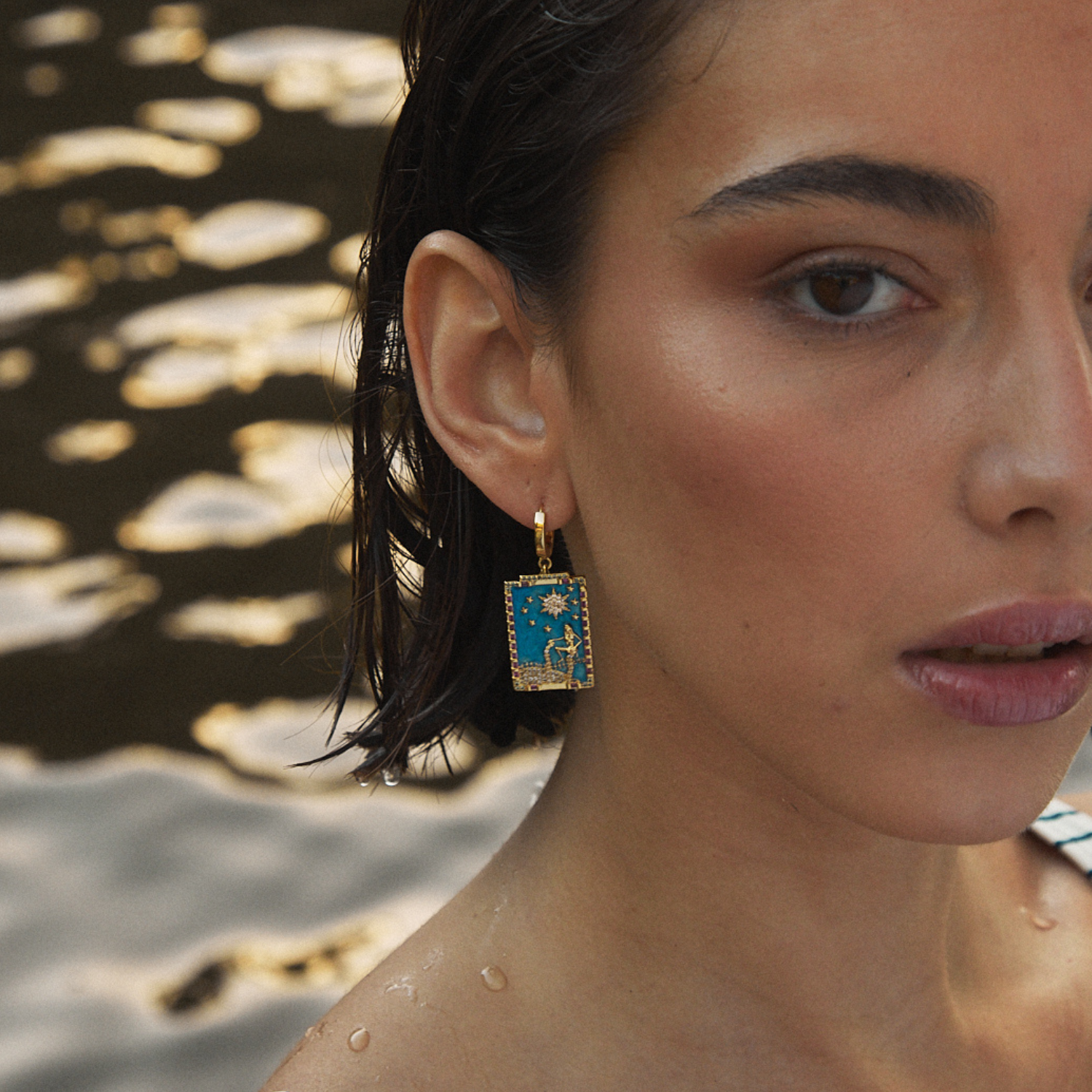 DRAGON CT HOOP PIERCING EARRING