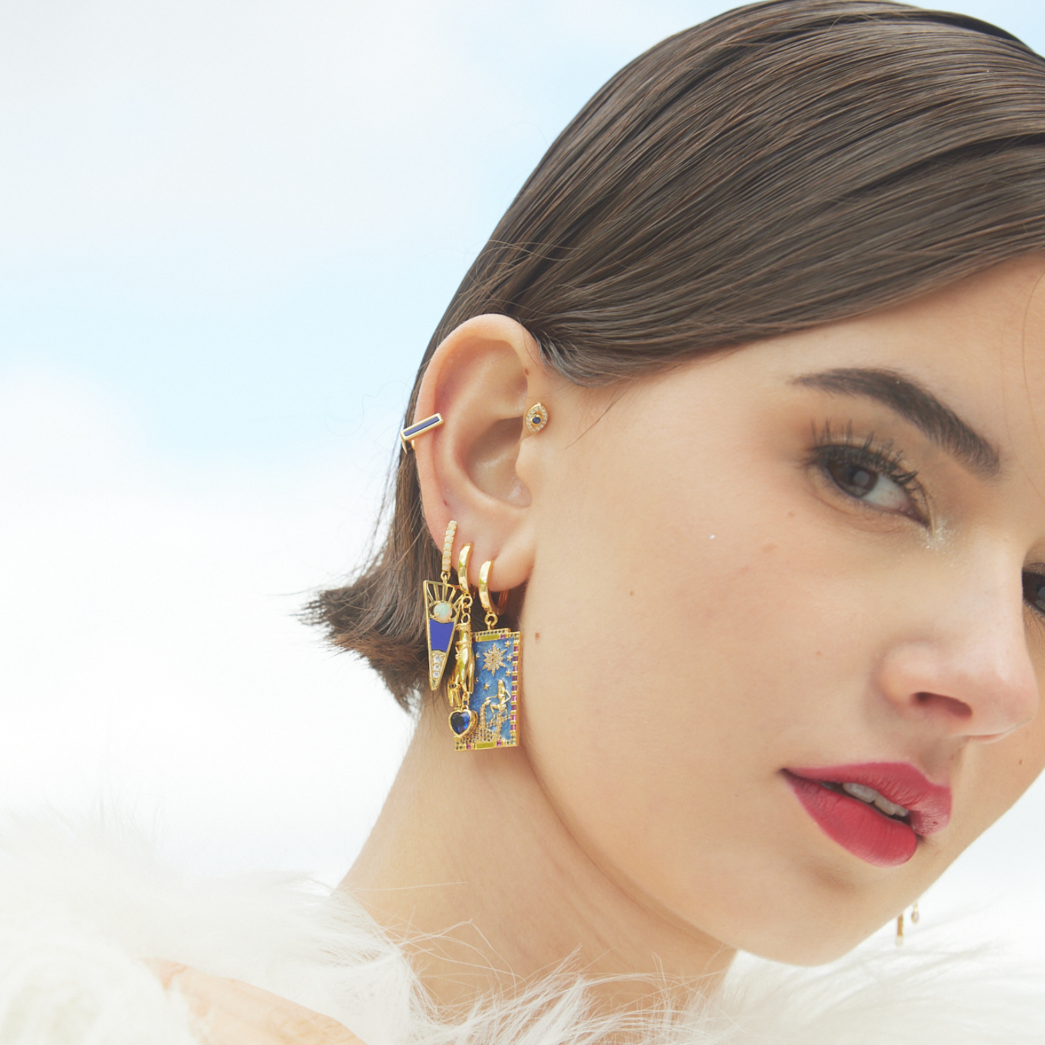 DRAGON CT HOOP PIERCING EARRING