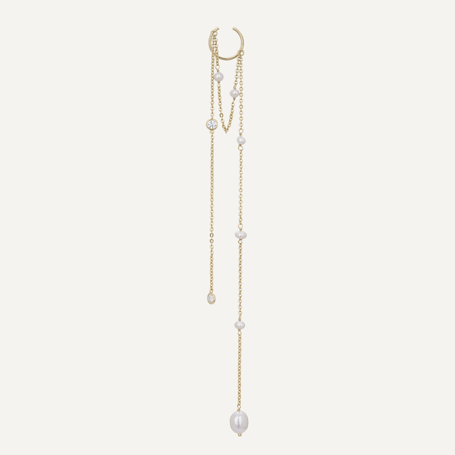 EAR CUFF PEARL-CASCADE