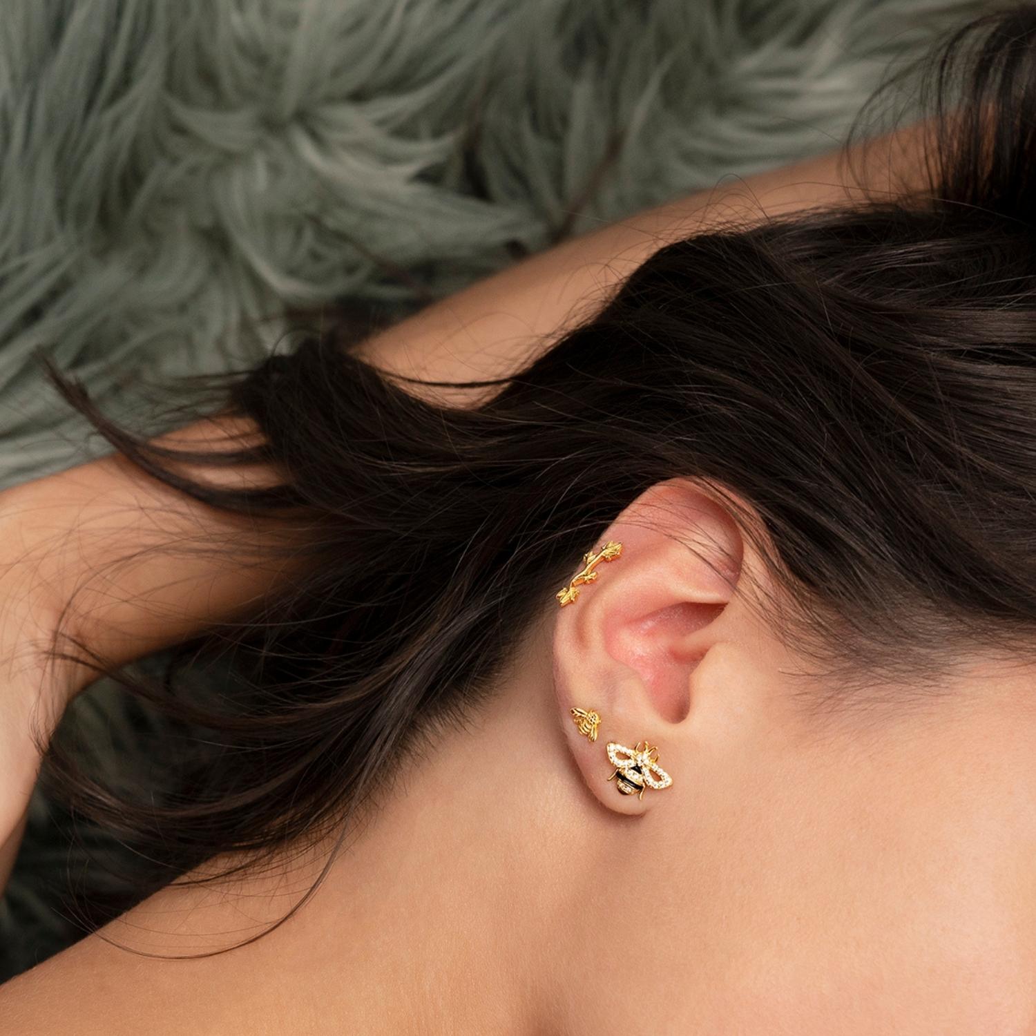 BOUCLE D'OREILLE INDIVIDUELLE REINE DES ABEILLES