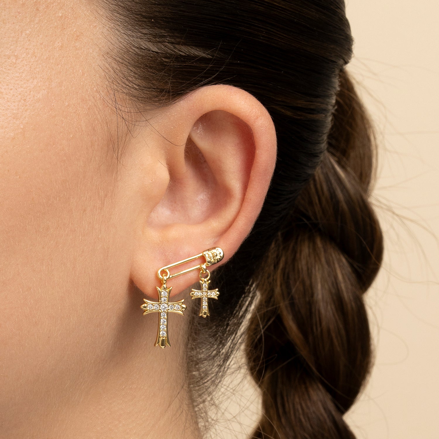 PENDENTIF PIERCING ARO PIN & CROIX