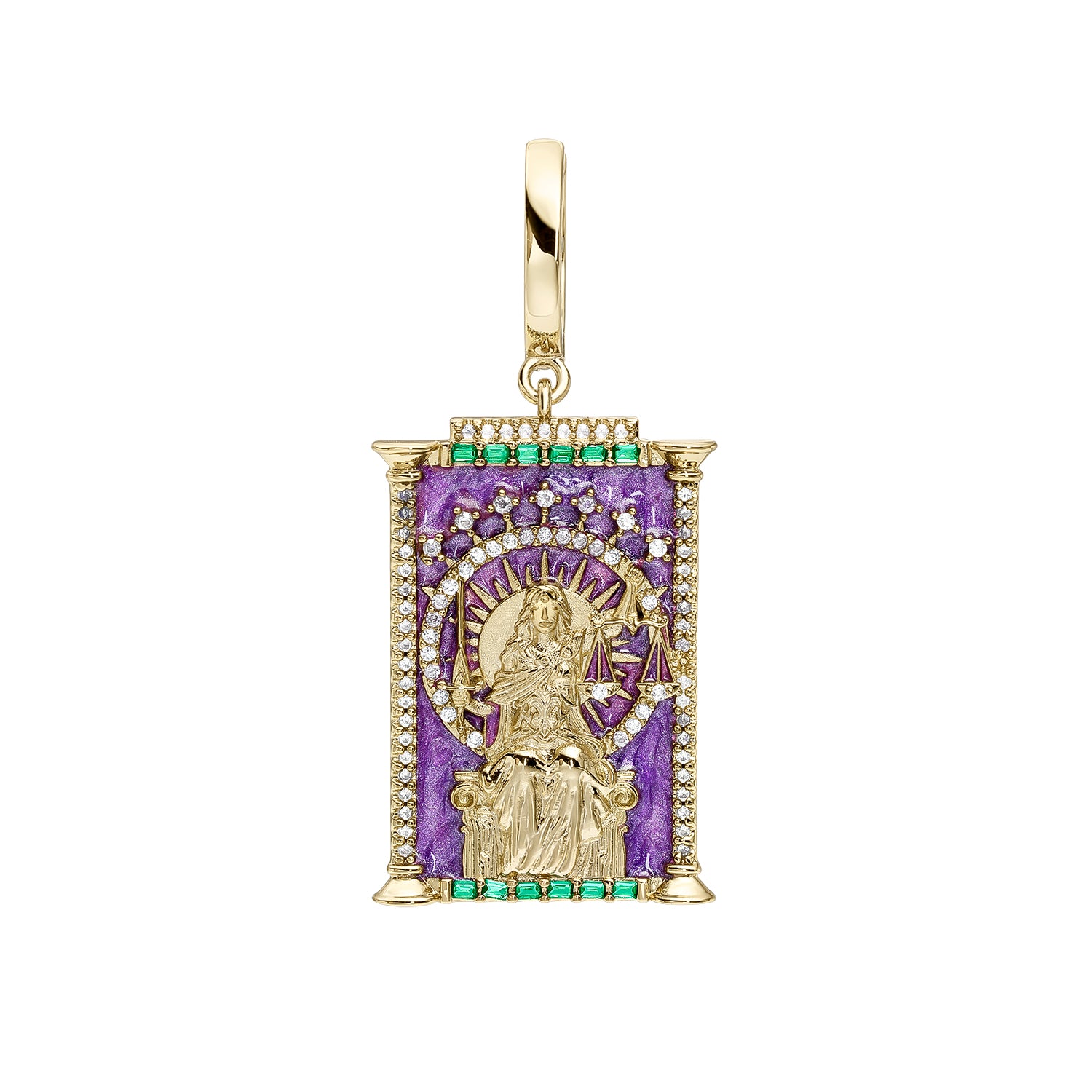 PENDIENTE PIERCING ARO TAROT DIE GERECHTIGKEIT