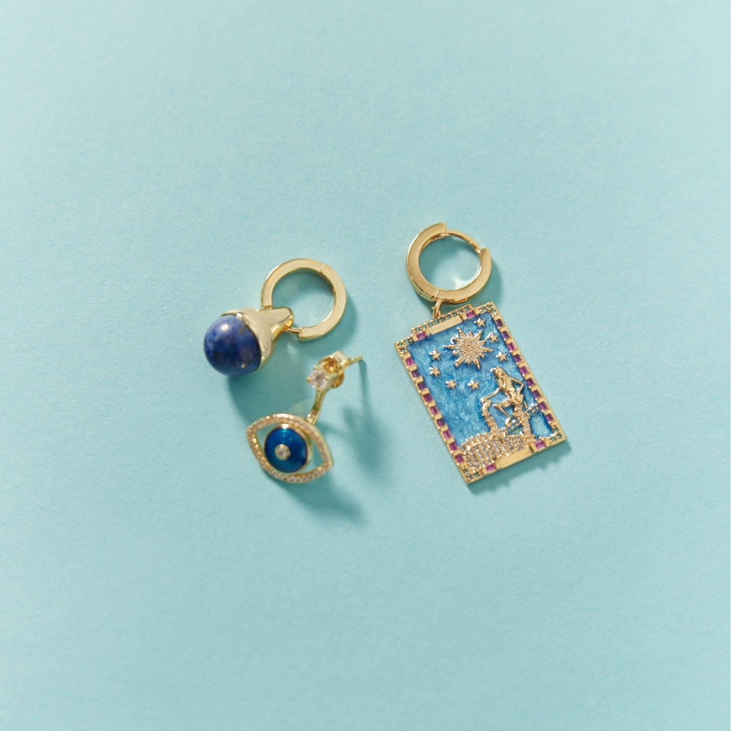 PENDIENTE PIERCING BLUE SCHIA